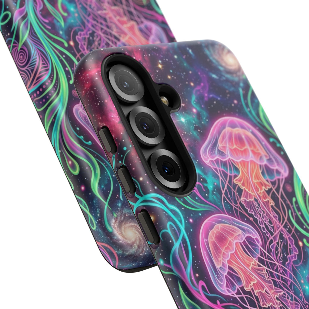 Jellyfish Galaxy Phone Case – Neon Sea Mushroom Tough Case