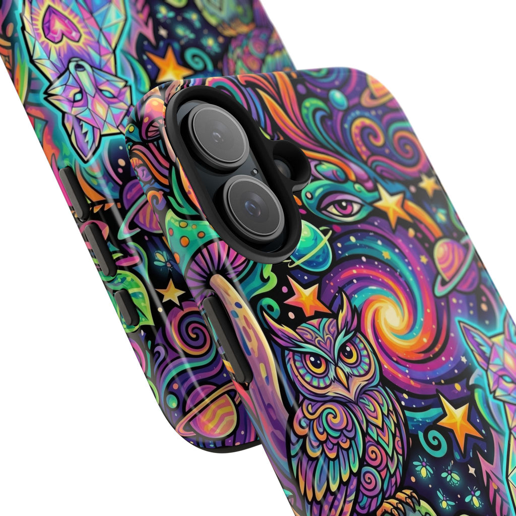 Psychedelic Owl/Wolf Tough Phone Cases