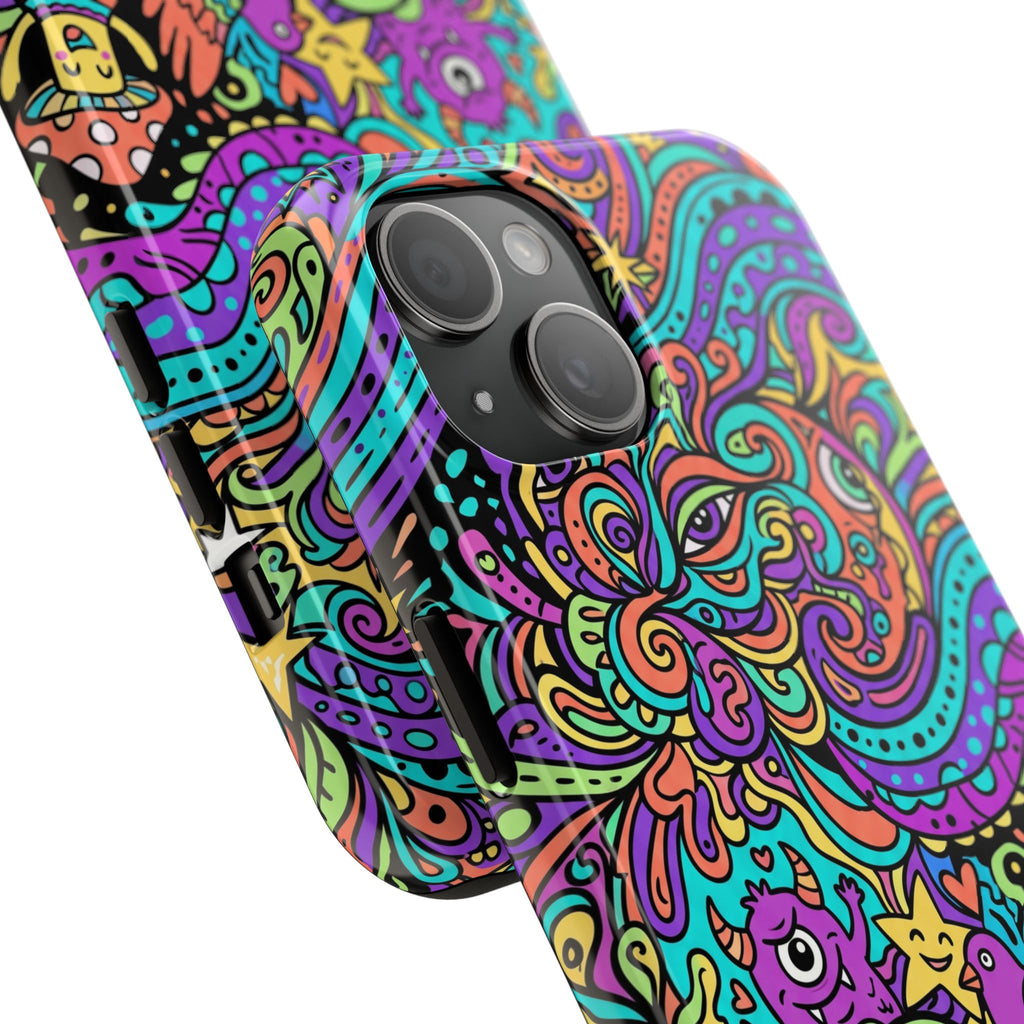Psychedelic Doodle Wave | Tough Phone Cases