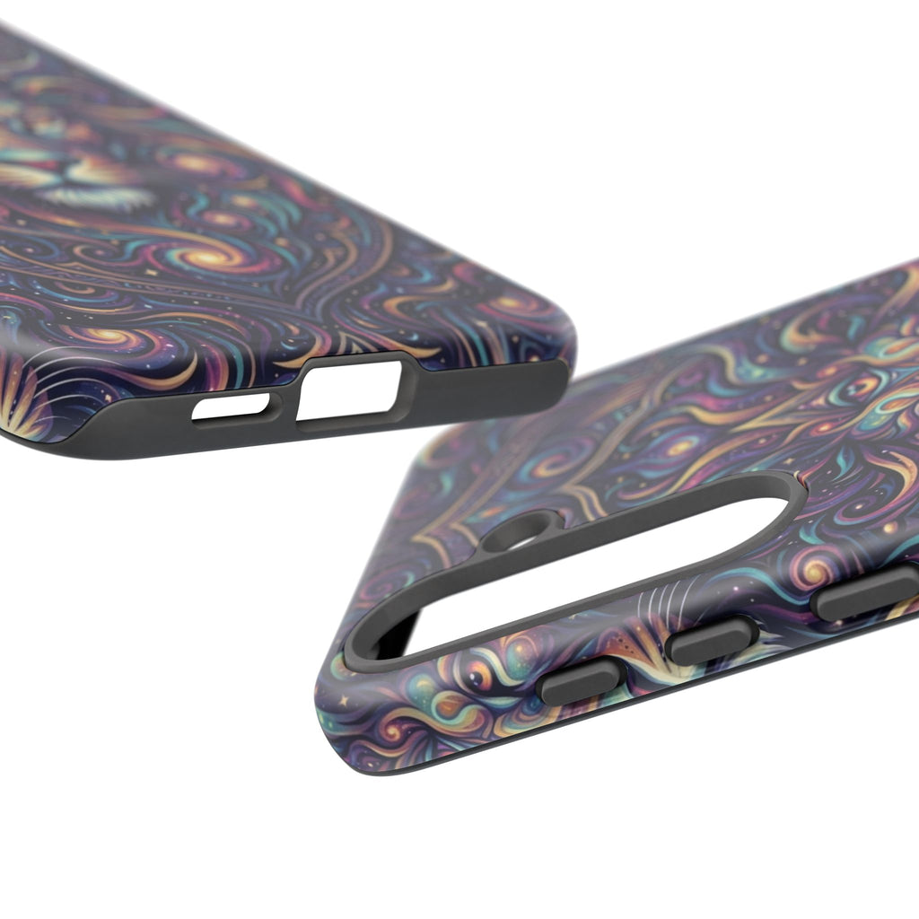 Lion Mandala Phone Case — Psychedelic Swirl Protective Cover