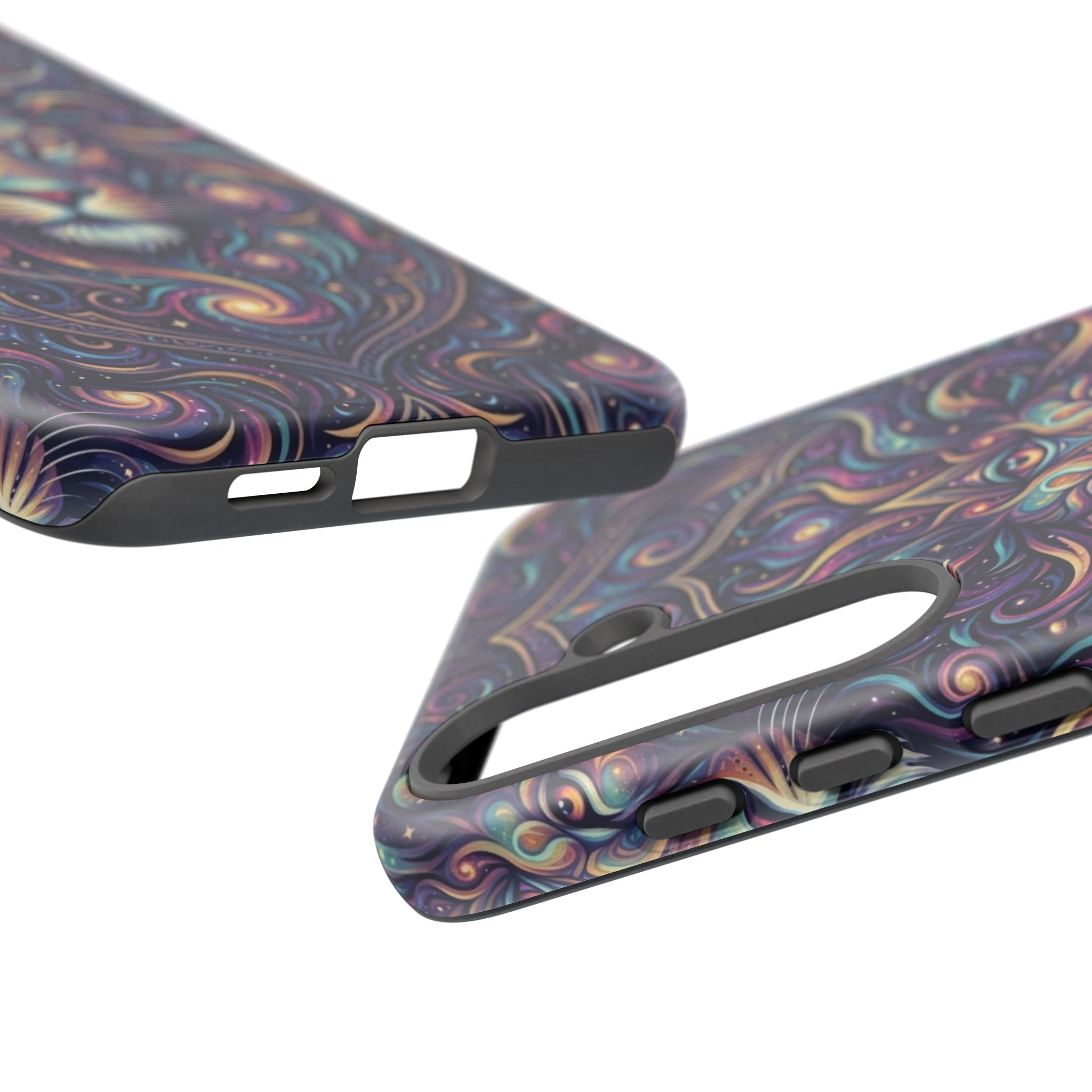 Lion Mandala Phone Case — Psychedelic Swirl Protective Cover