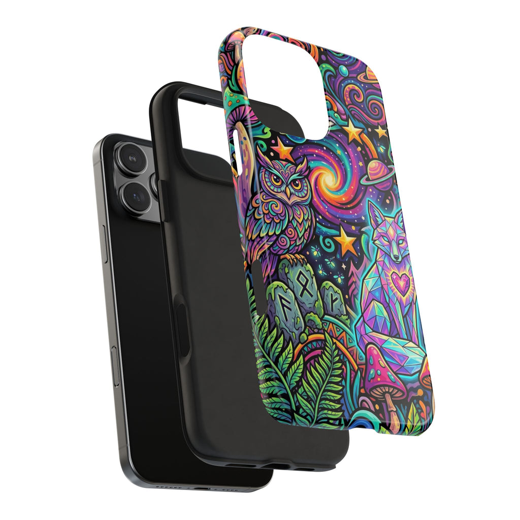 Psychedelic Owl/Wolf Tough Phone Cases