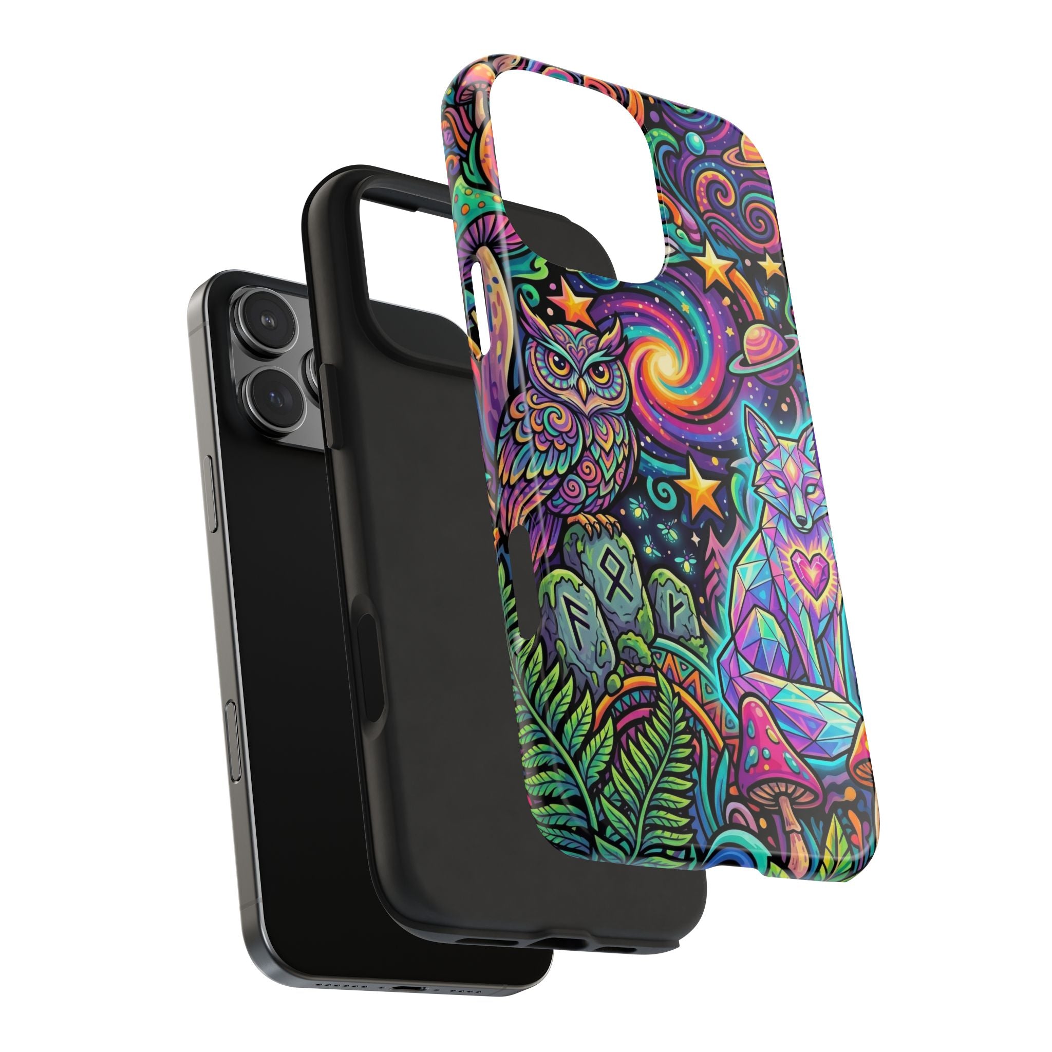 Psychedelic Owl/Wolf Tough Phone Cases