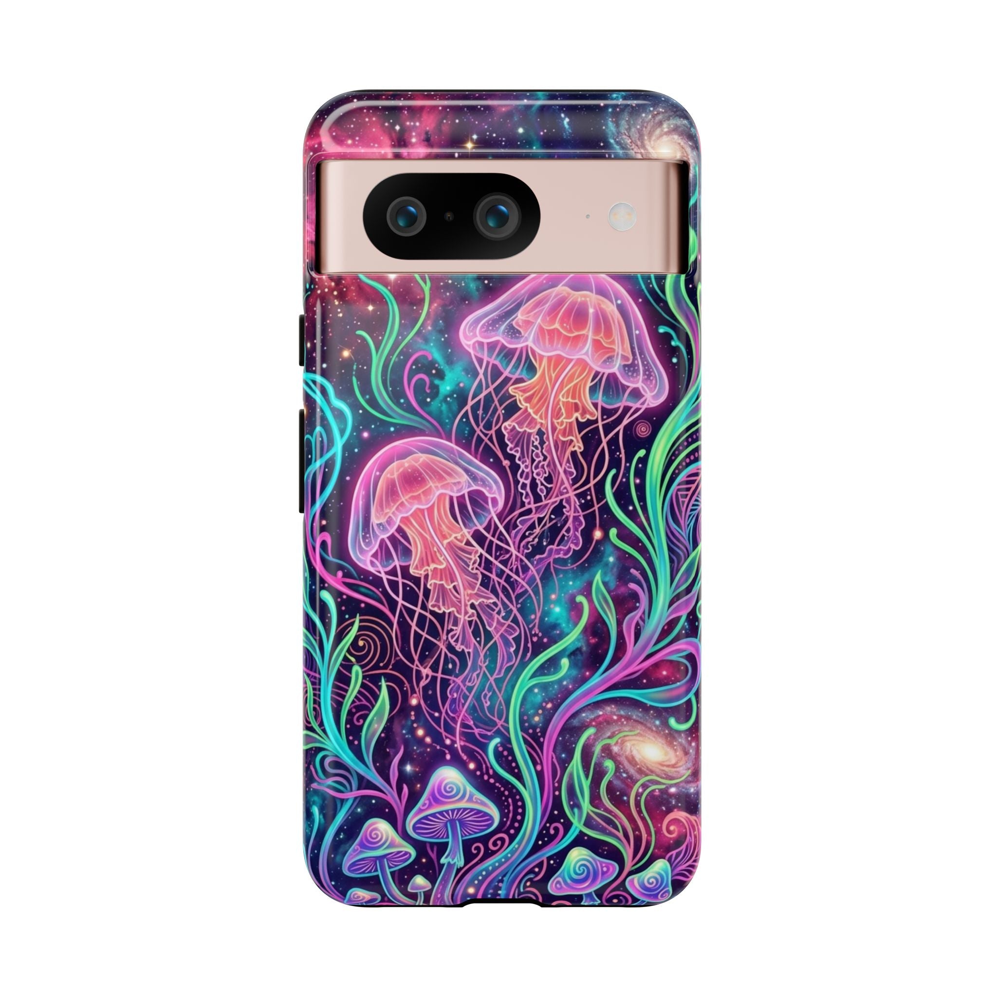Jellyfish Galaxy Phone Case – Neon Sea Mushroom Tough Case
