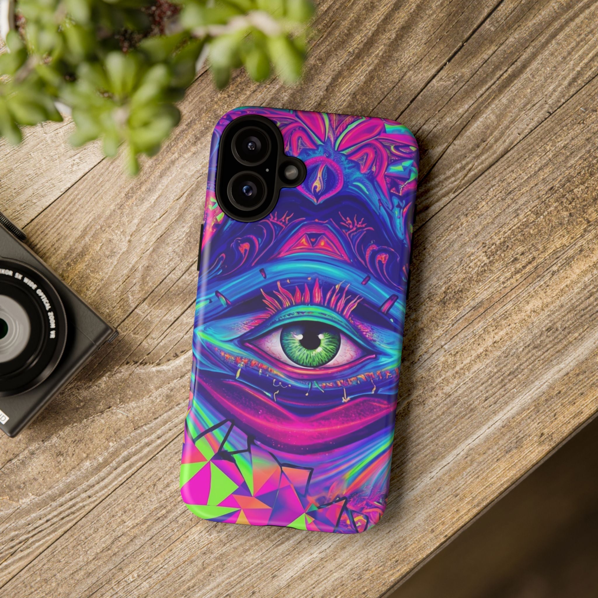 Psychedelic Third Eye Phone Case — Vibrant Retro Trippy Protective Cover