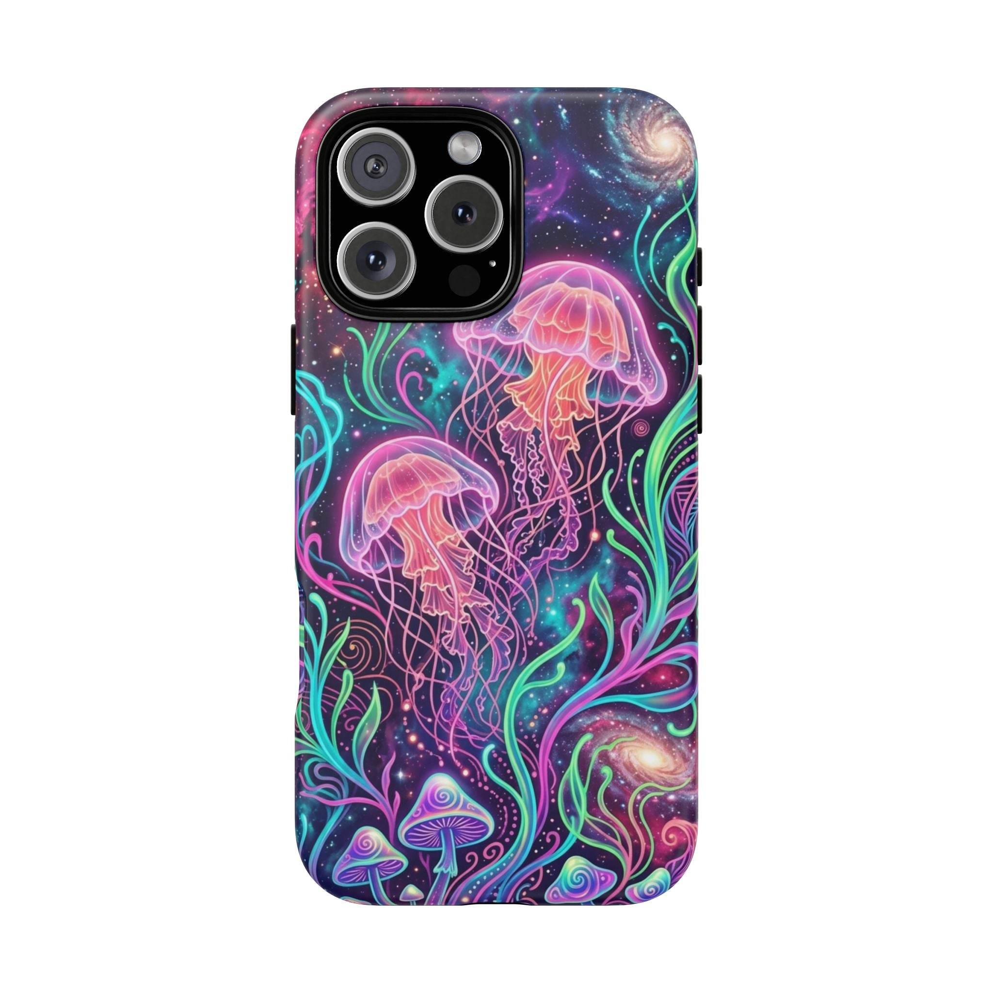 Jellyfish Galaxy Phone Case – Neon Sea Mushroom Tough Case