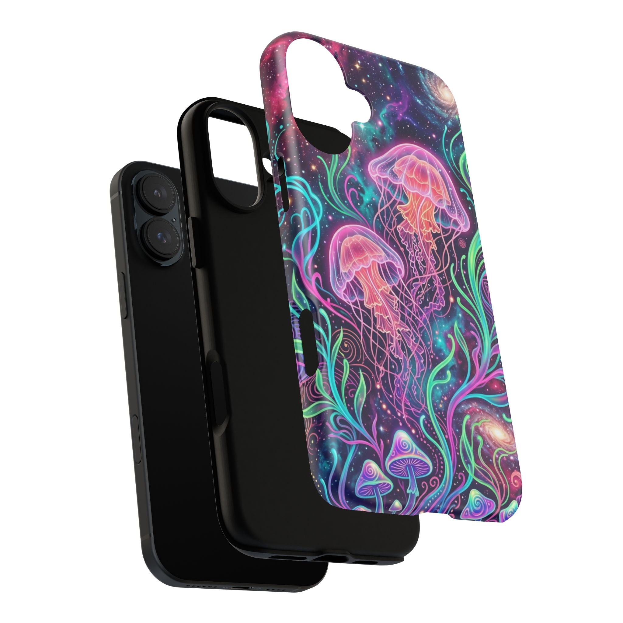 Jellyfish Galaxy Phone Case – Neon Sea Mushroom Tough Case