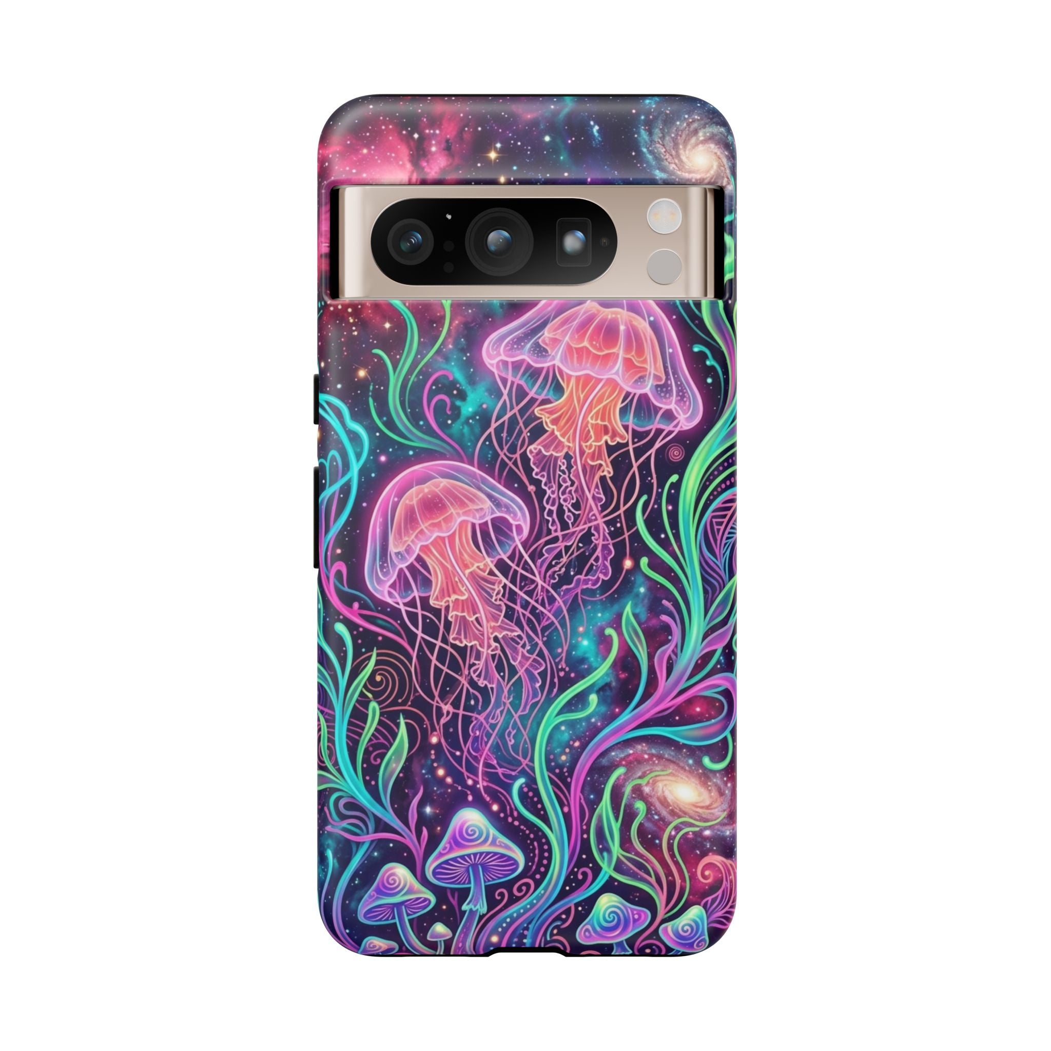Jellyfish Galaxy Phone Case – Neon Sea Mushroom Tough Case