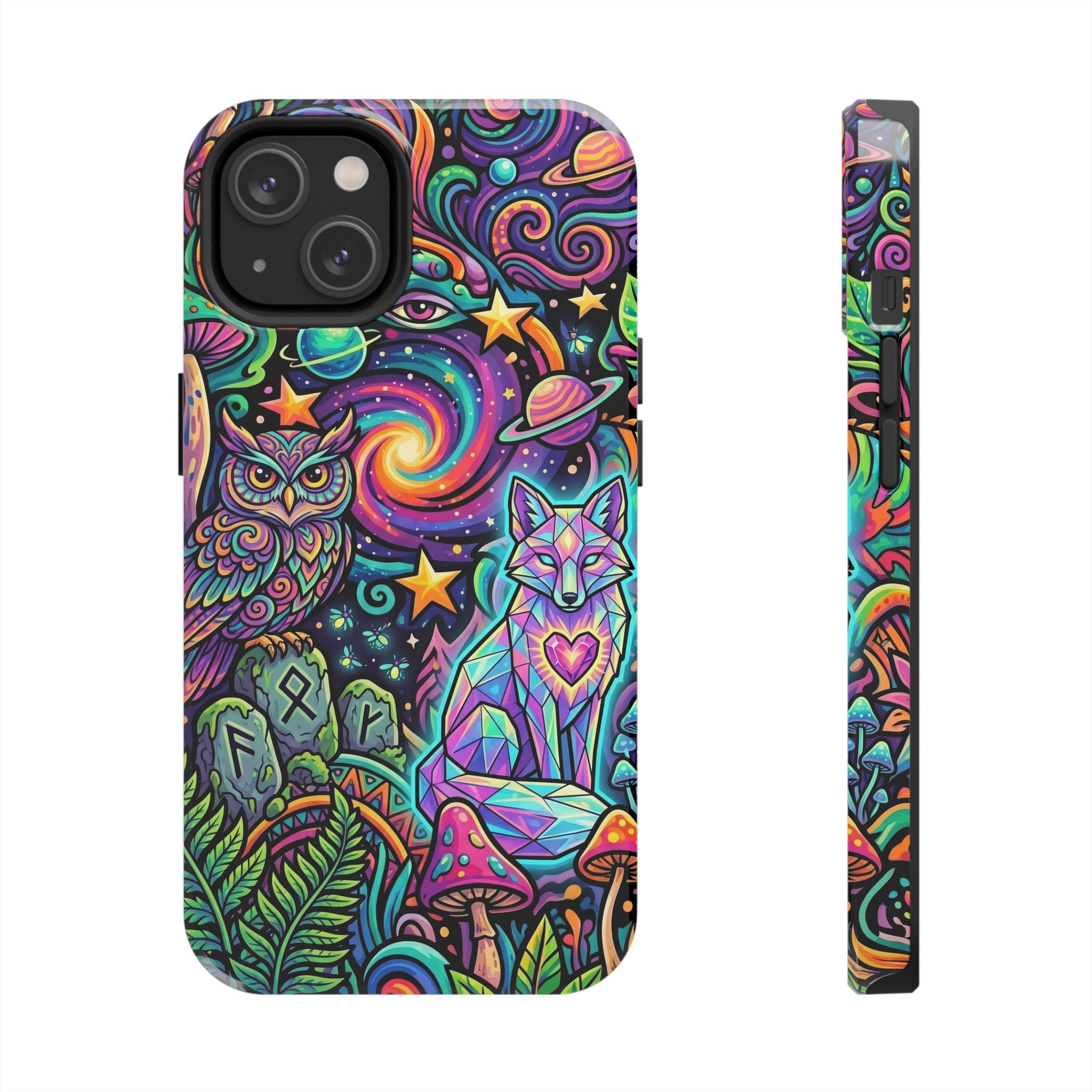 Psychedelic Owl/Wolf Tough Phone Cases