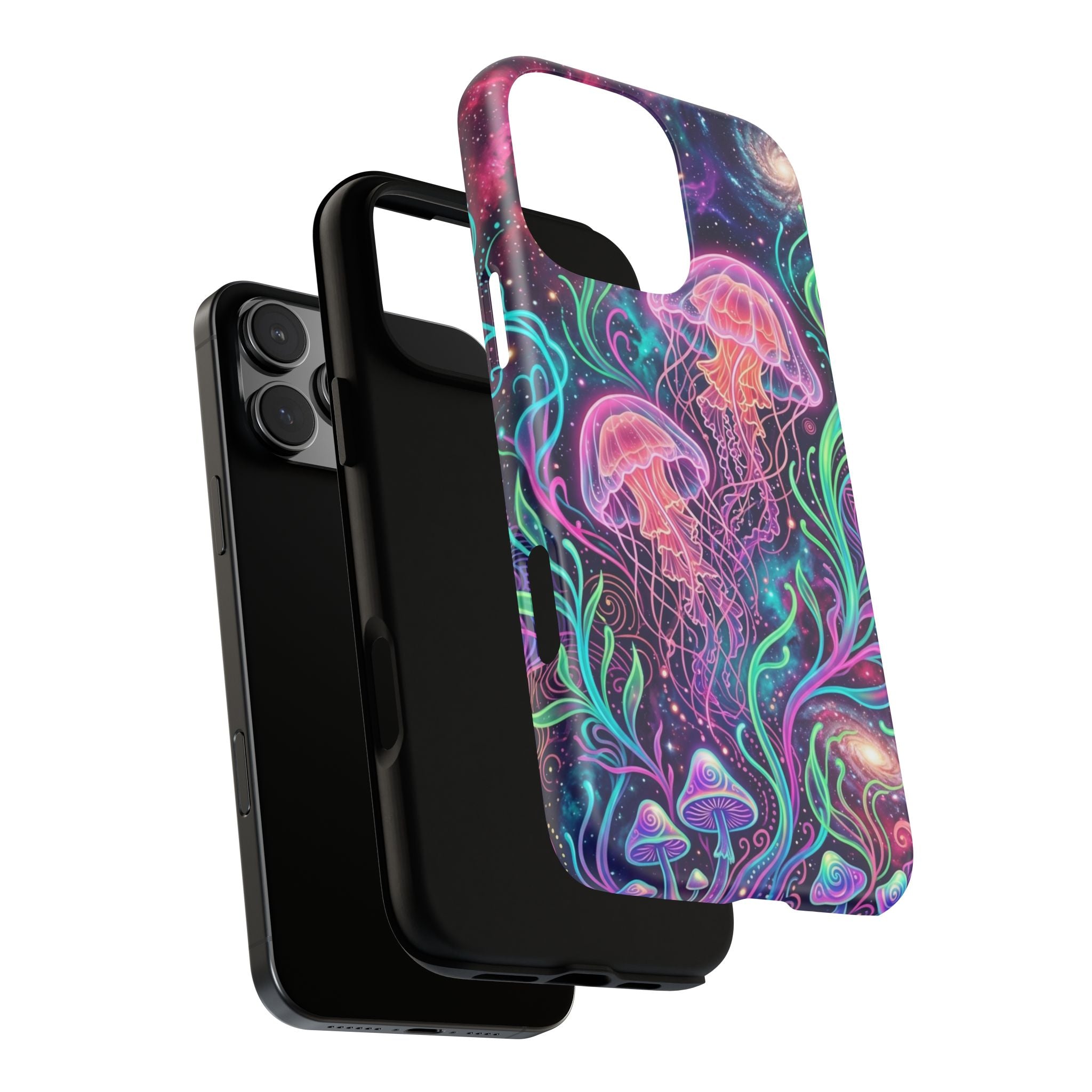 Jellyfish Galaxy Phone Case – Neon Sea Mushroom Tough Case