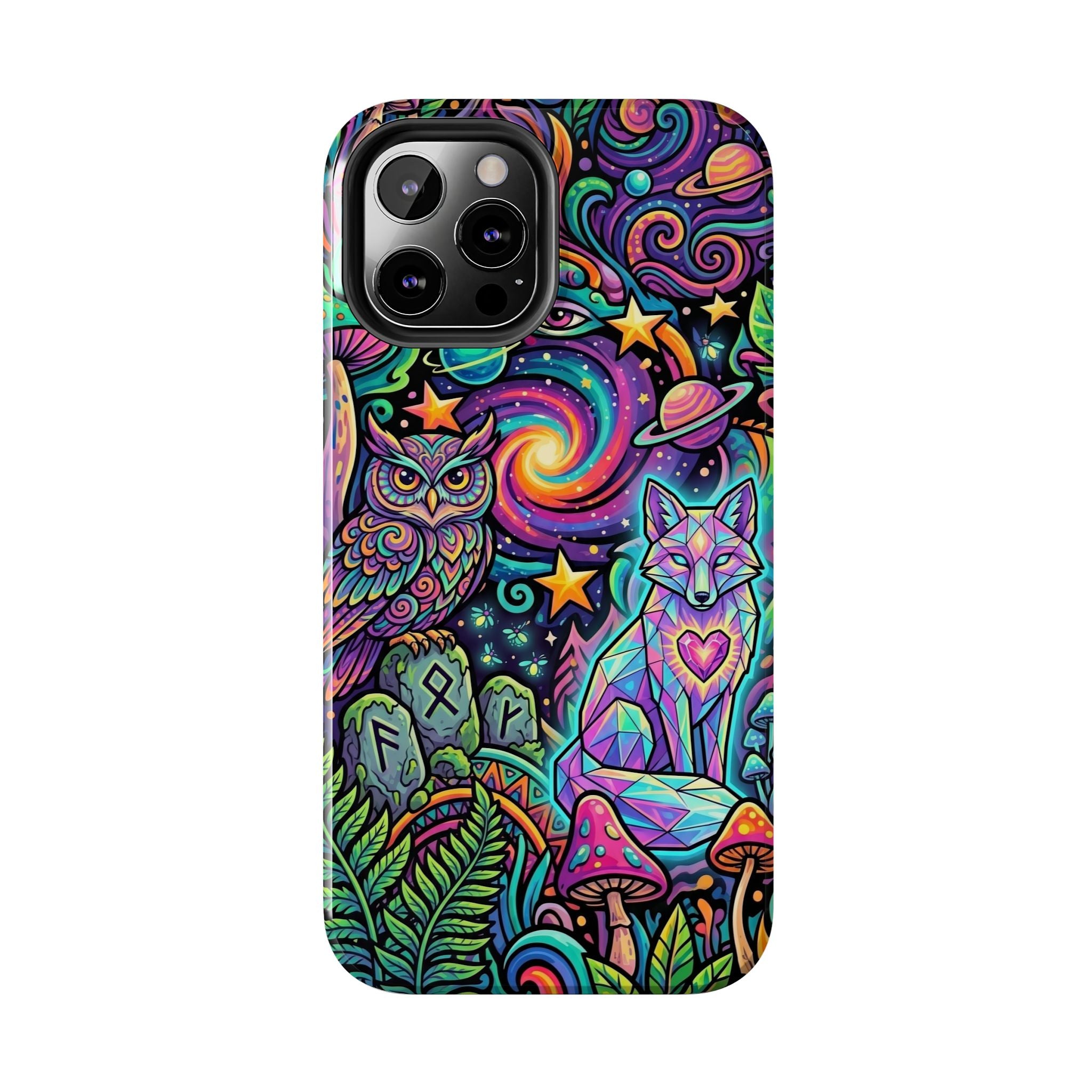 Psychedelic Owl/Wolf Tough Phone Cases