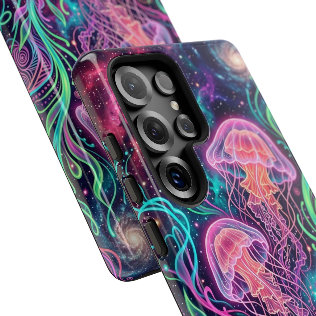 Jellyfish Galaxy Phone Case – Neon Sea Mushroom Tough Case