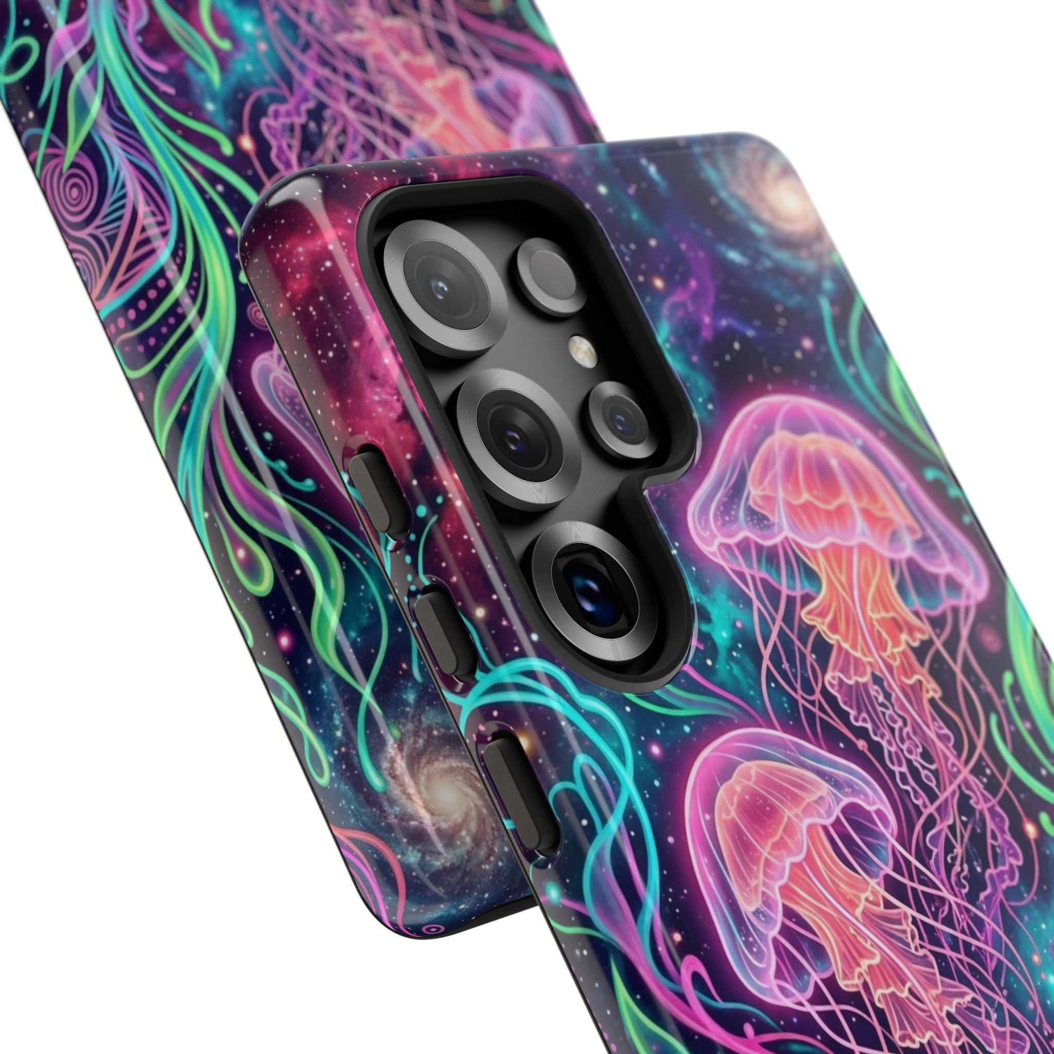 Jellyfish Galaxy Phone Case – Neon Sea Mushroom Tough Case