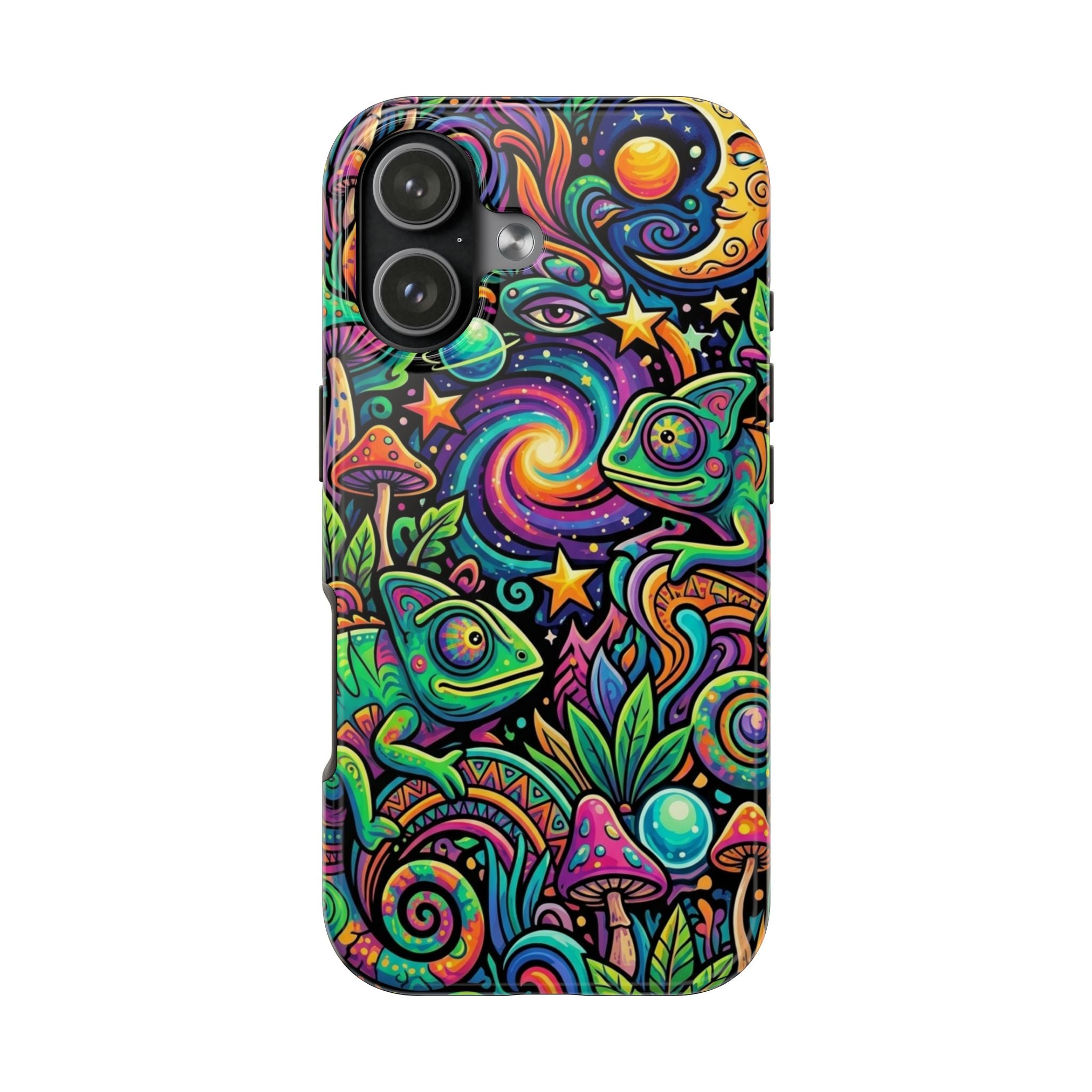 Psychedelic Chameleon Swirl Tough Phone Case