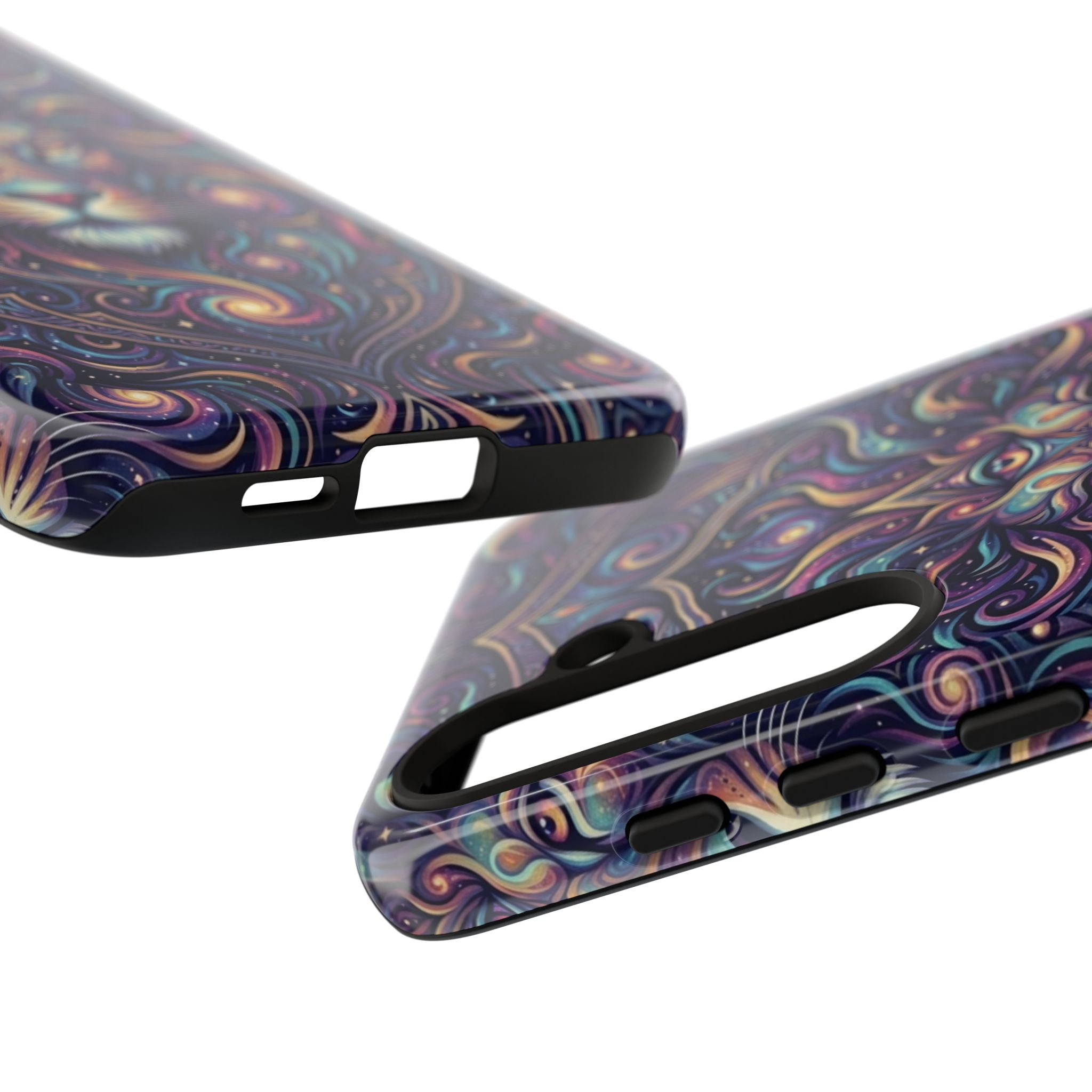 Lion Mandala Phone Case — Psychedelic Swirl Protective Cover