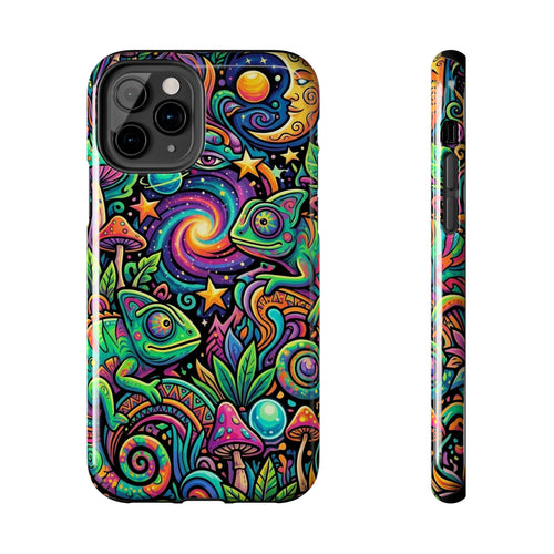 Psychedelic Chameleon Swirl Tough Phone Case
