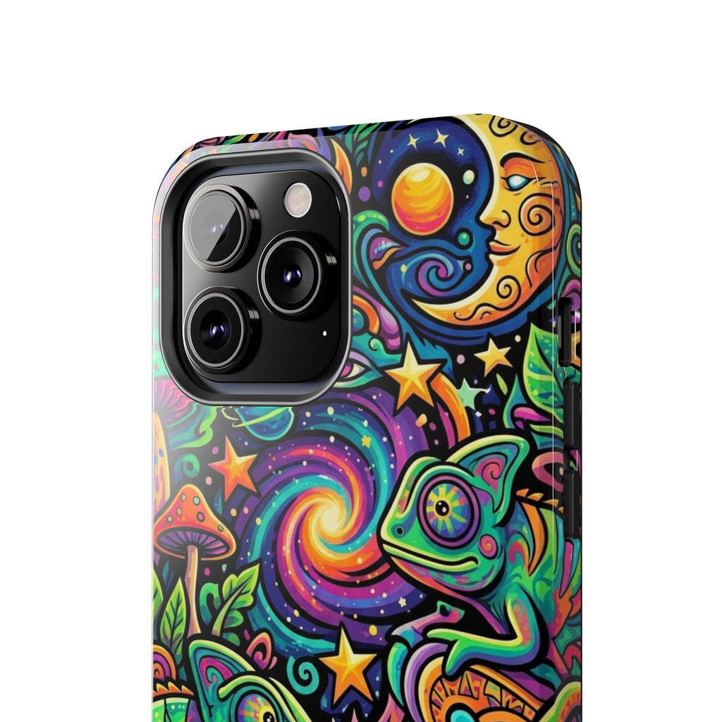 Psychedelic Chameleon Swirl Tough Phone Case