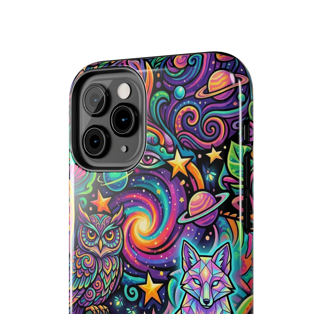 Psychedelic Owl/Wolf Tough Phone Cases