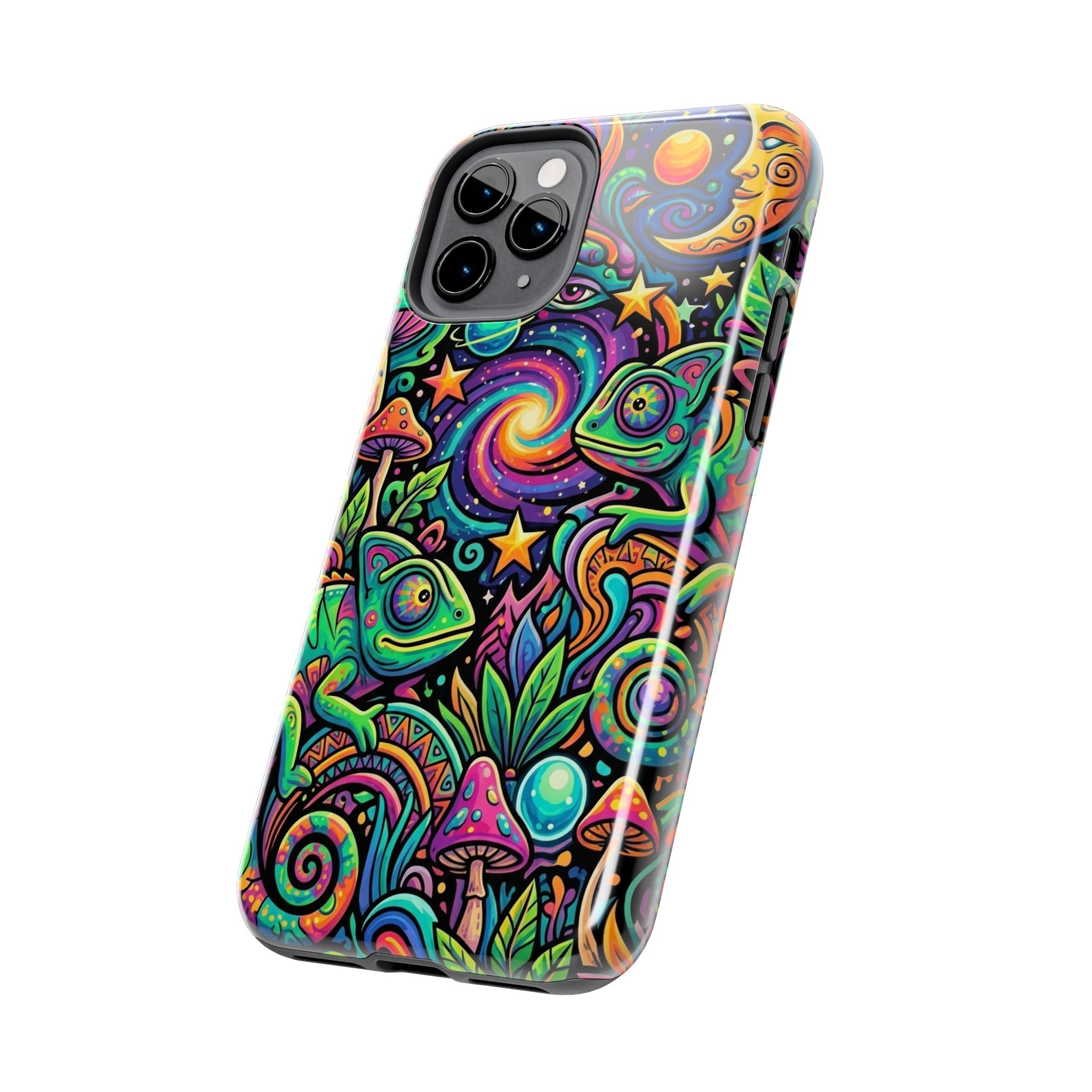 Psychedelic Chameleon Swirl Tough Phone Case