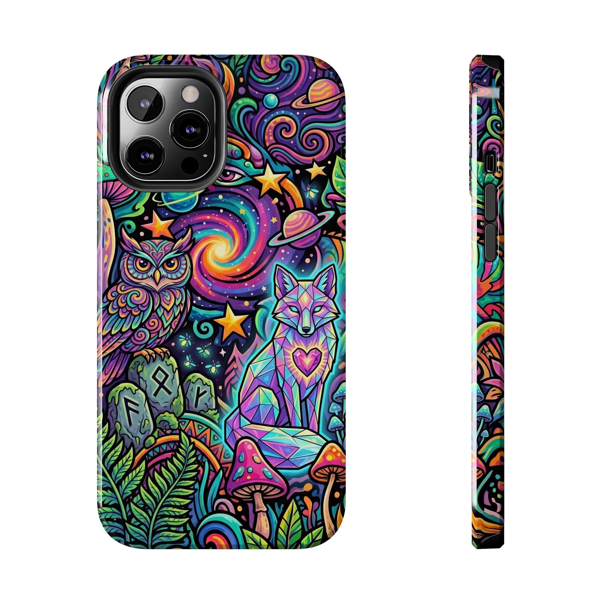 Psychedelic Owl/Wolf Tough Phone Cases