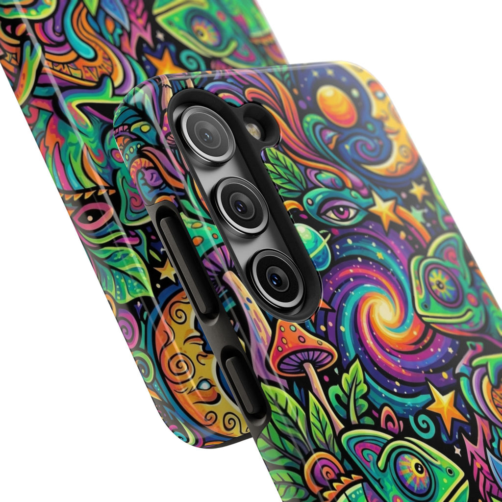 Psychedelic Chameleon Swirl Tough Phone Case