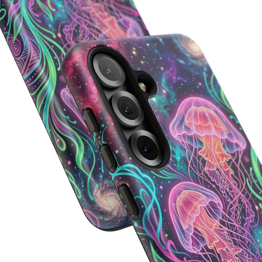 Jellyfish Galaxy Phone Case – Neon Sea Mushroom Tough Case