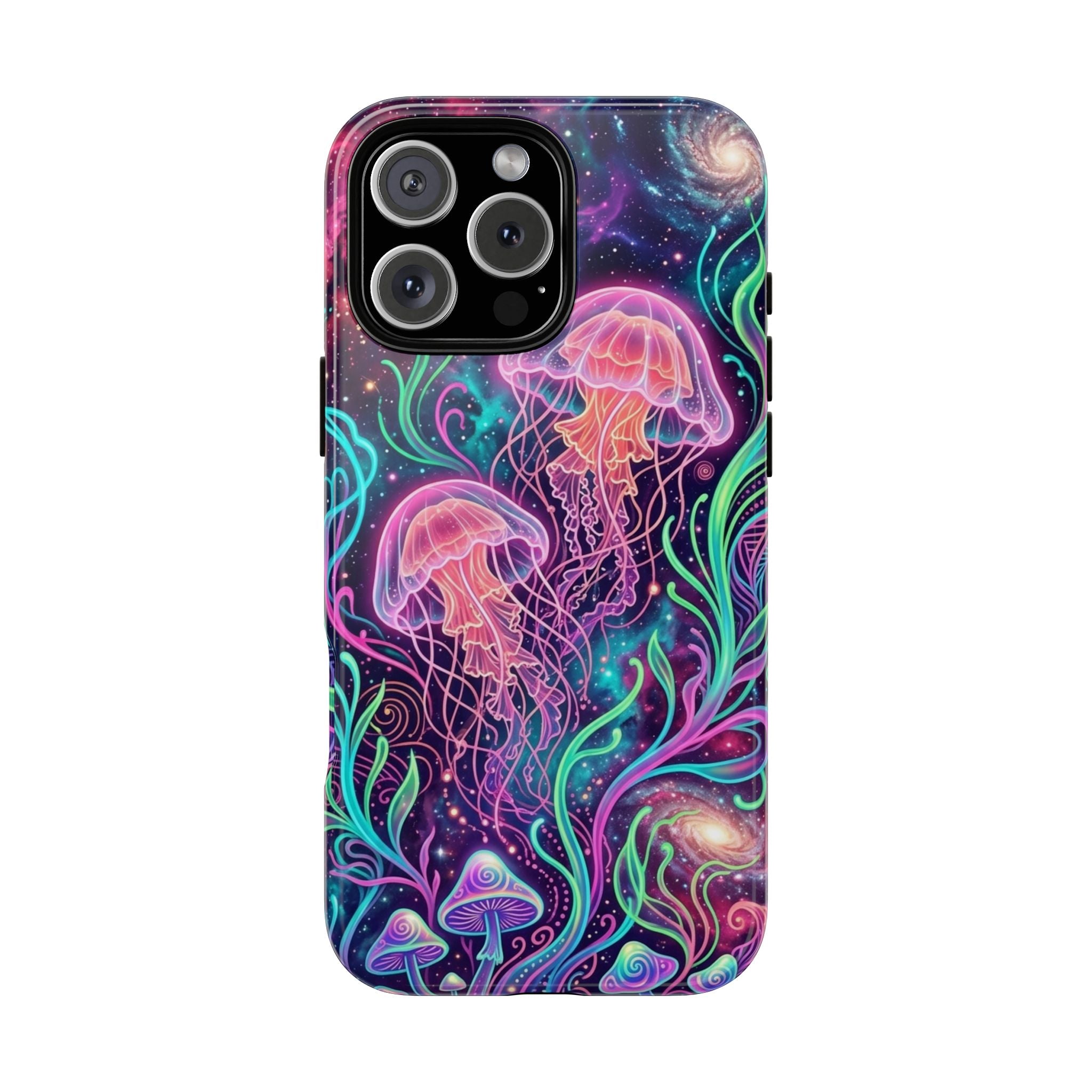 Jellyfish Galaxy Phone Case – Neon Sea Mushroom Tough Case