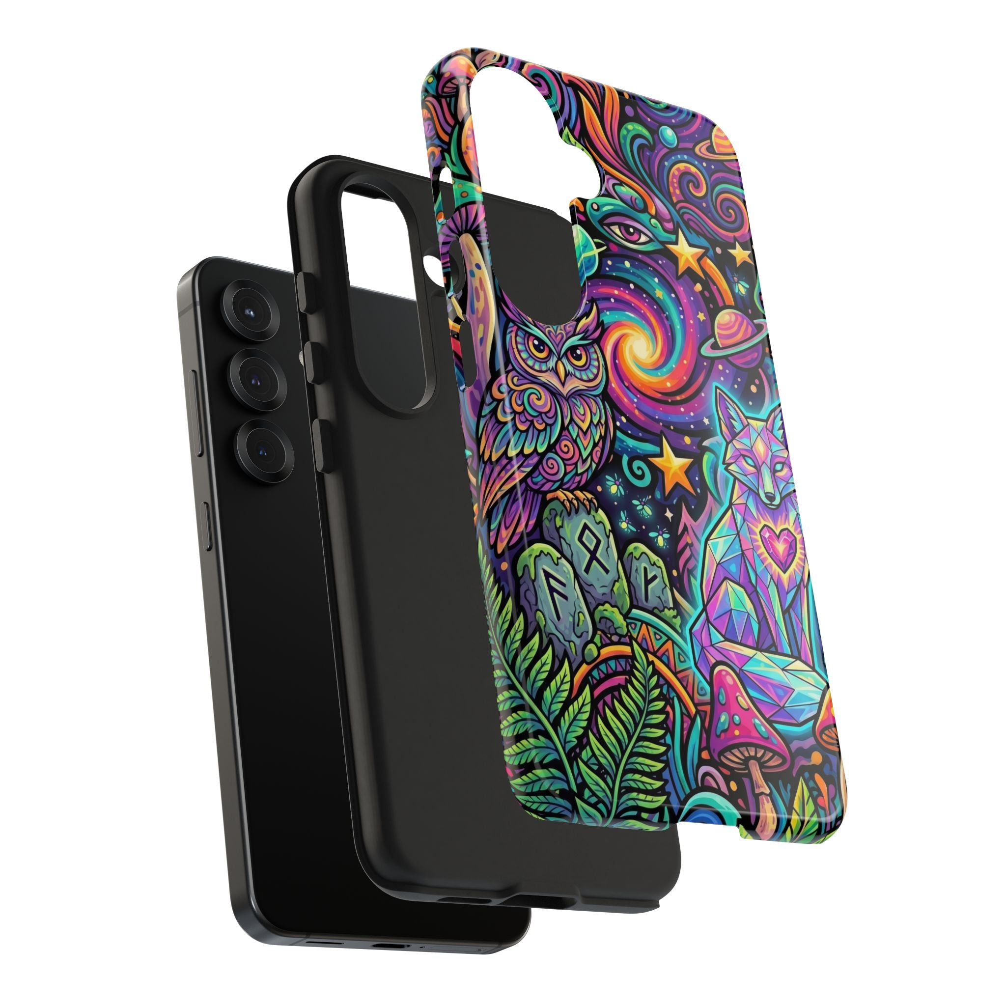 Psychedelic Owl/Wolf Tough Phone Cases