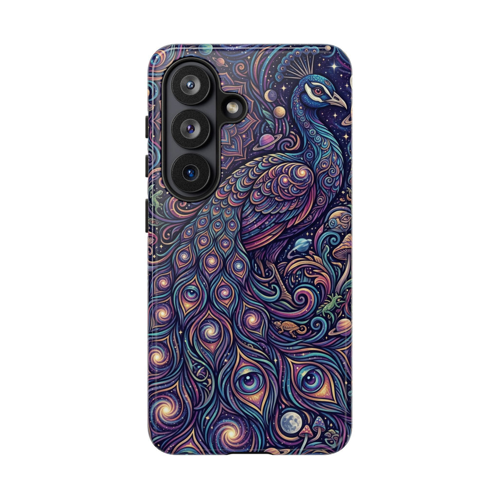 Peacock Mandala Phone Case — Protective Tough Case with Mystic Boho Design