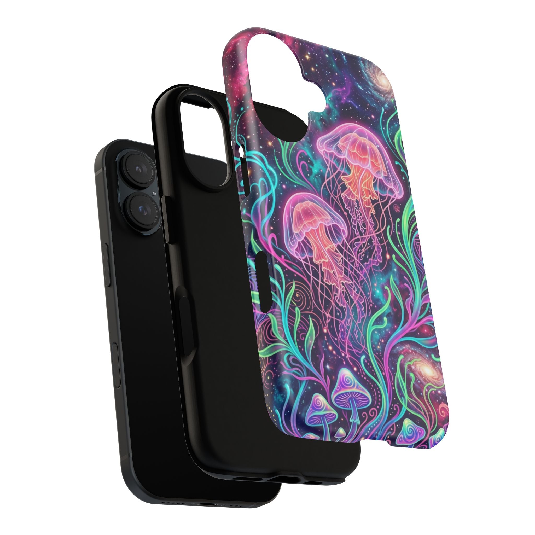 Jellyfish Galaxy Phone Case – Neon Sea Mushroom Tough Case