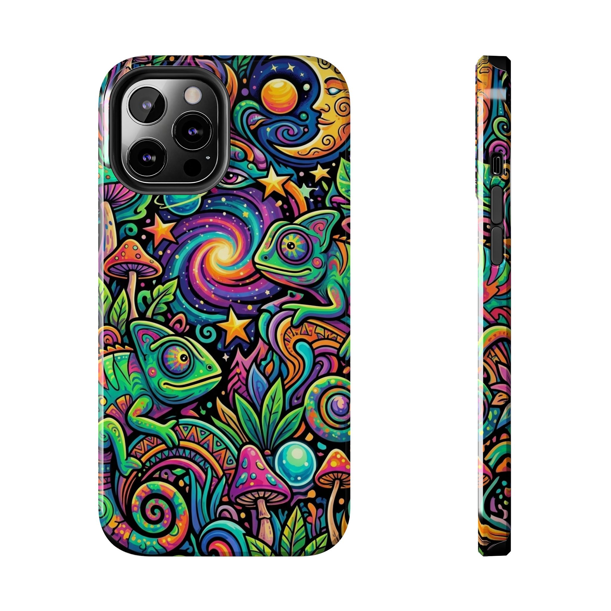 Psychedelic Chameleon Swirl Tough Phone Case