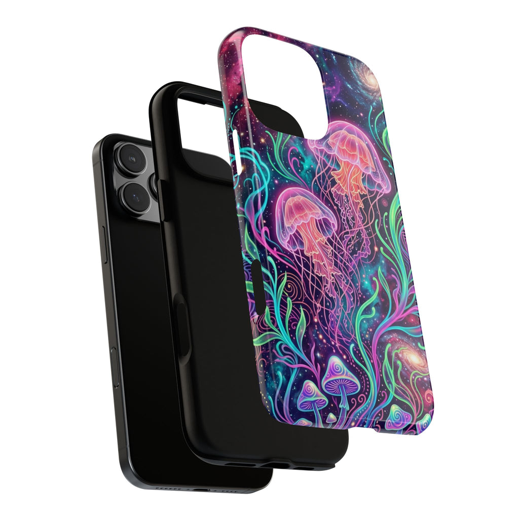 Jellyfish Galaxy Phone Case – Neon Sea Mushroom Tough Case