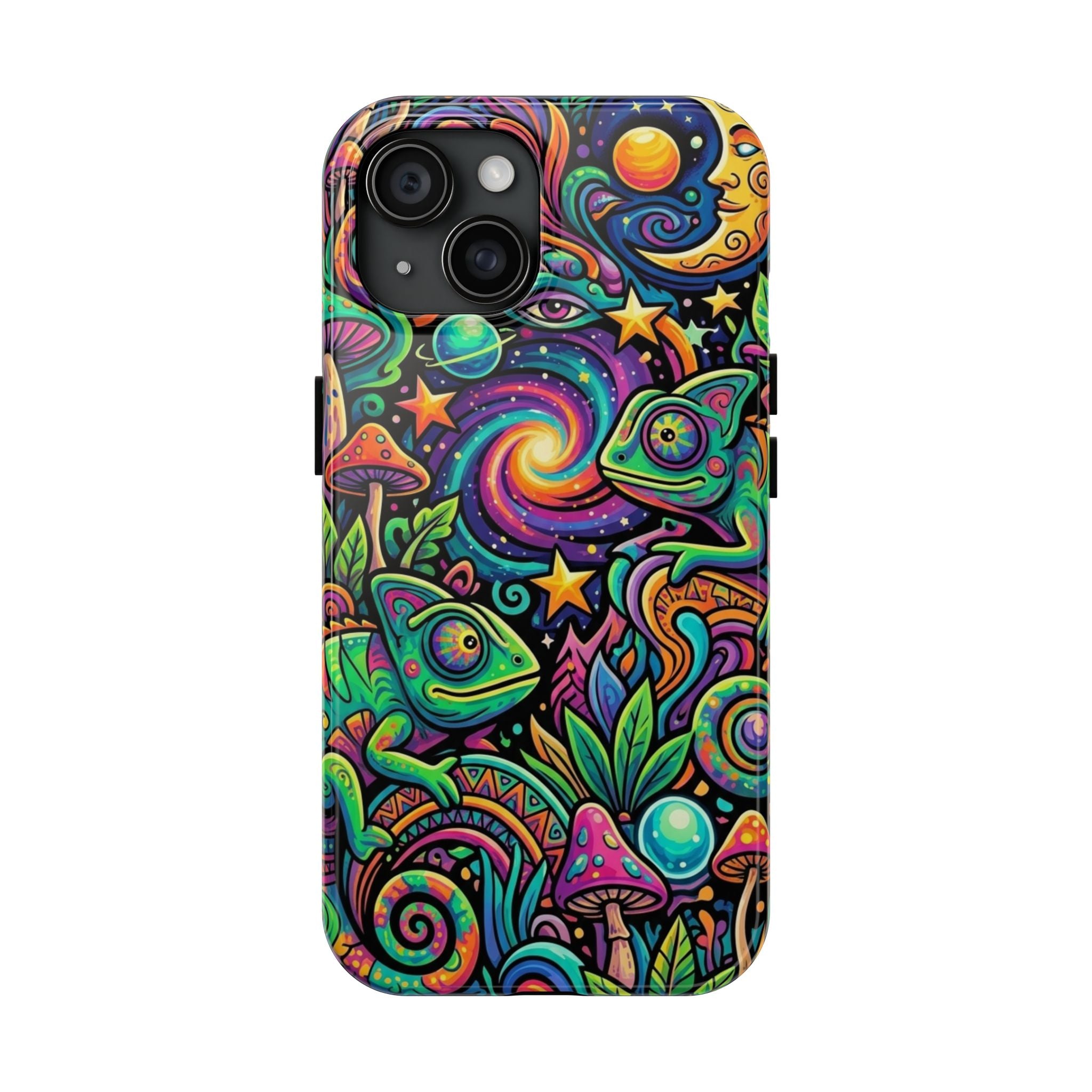 Psychedelic Chameleon Swirl Tough Phone Case