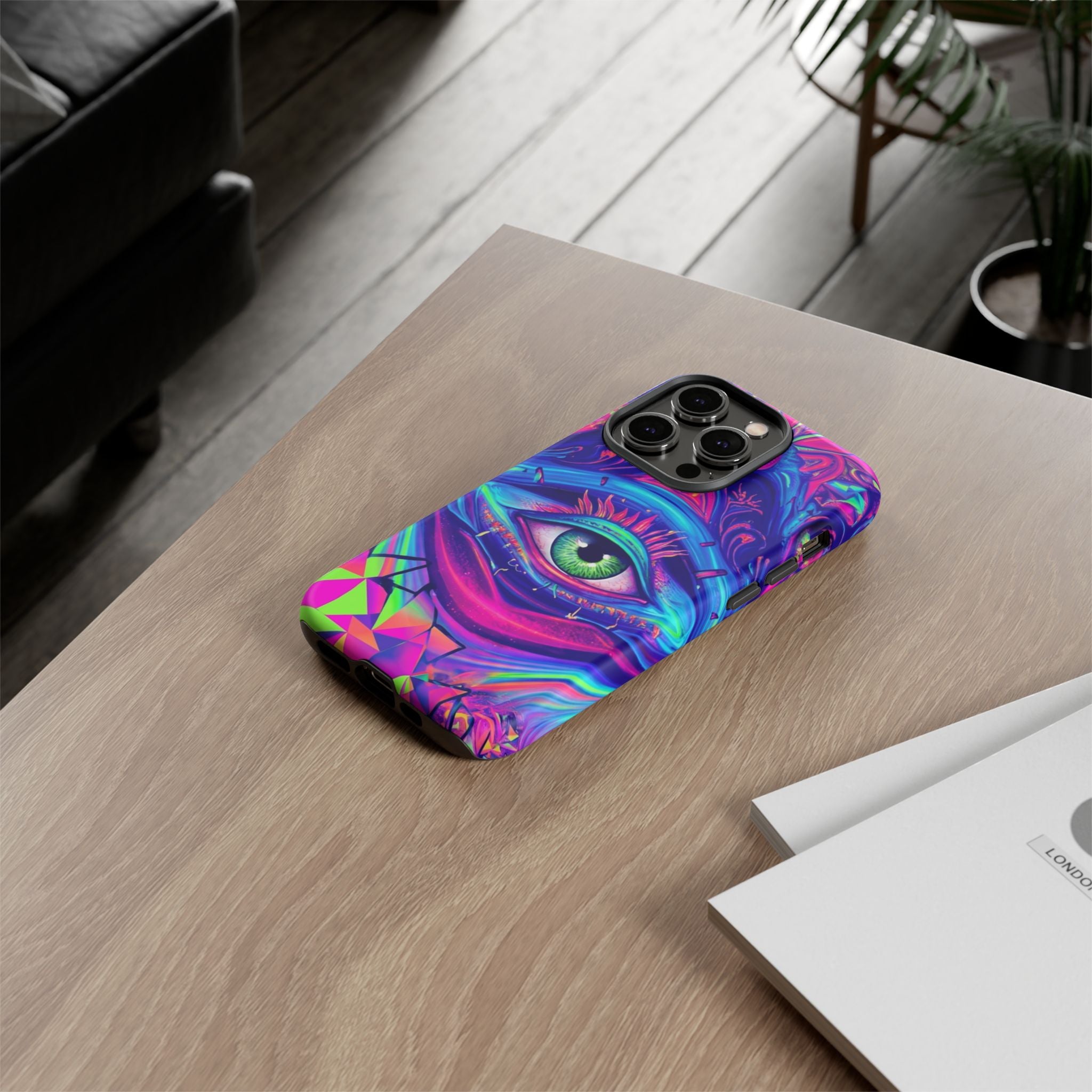 Psychedelic Third Eye Phone Case — Vibrant Retro Trippy Protective Cover