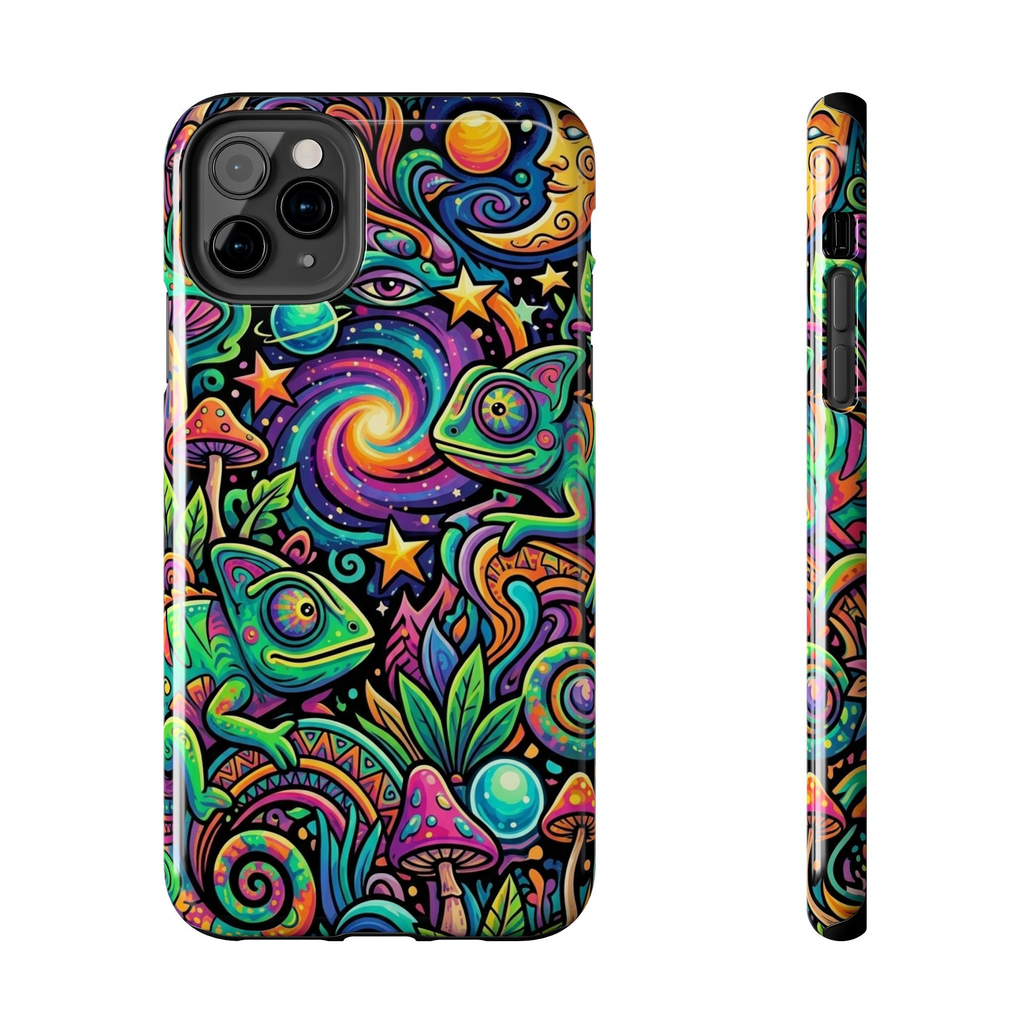 Psychedelic Chameleon Swirl Tough Phone Case
