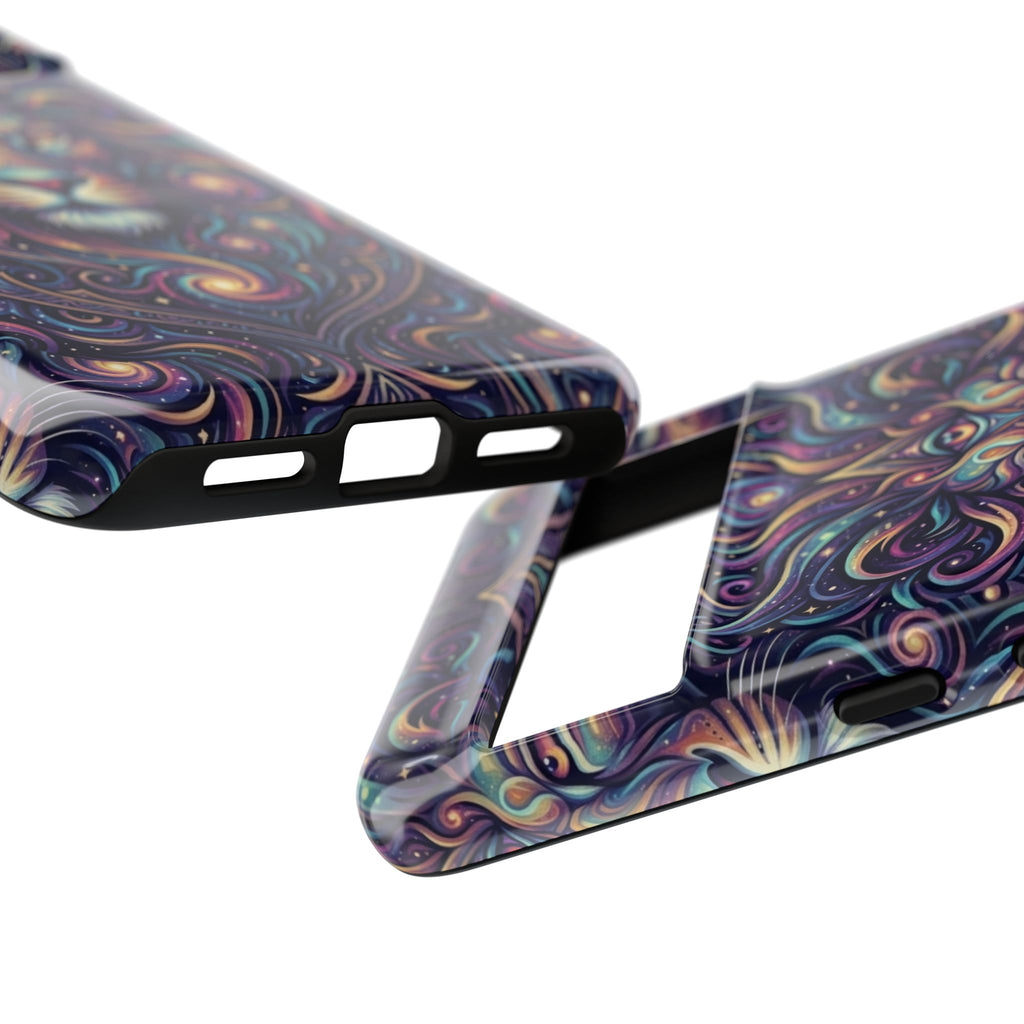 Lion Mandala Phone Case — Psychedelic Swirl Protective Cover