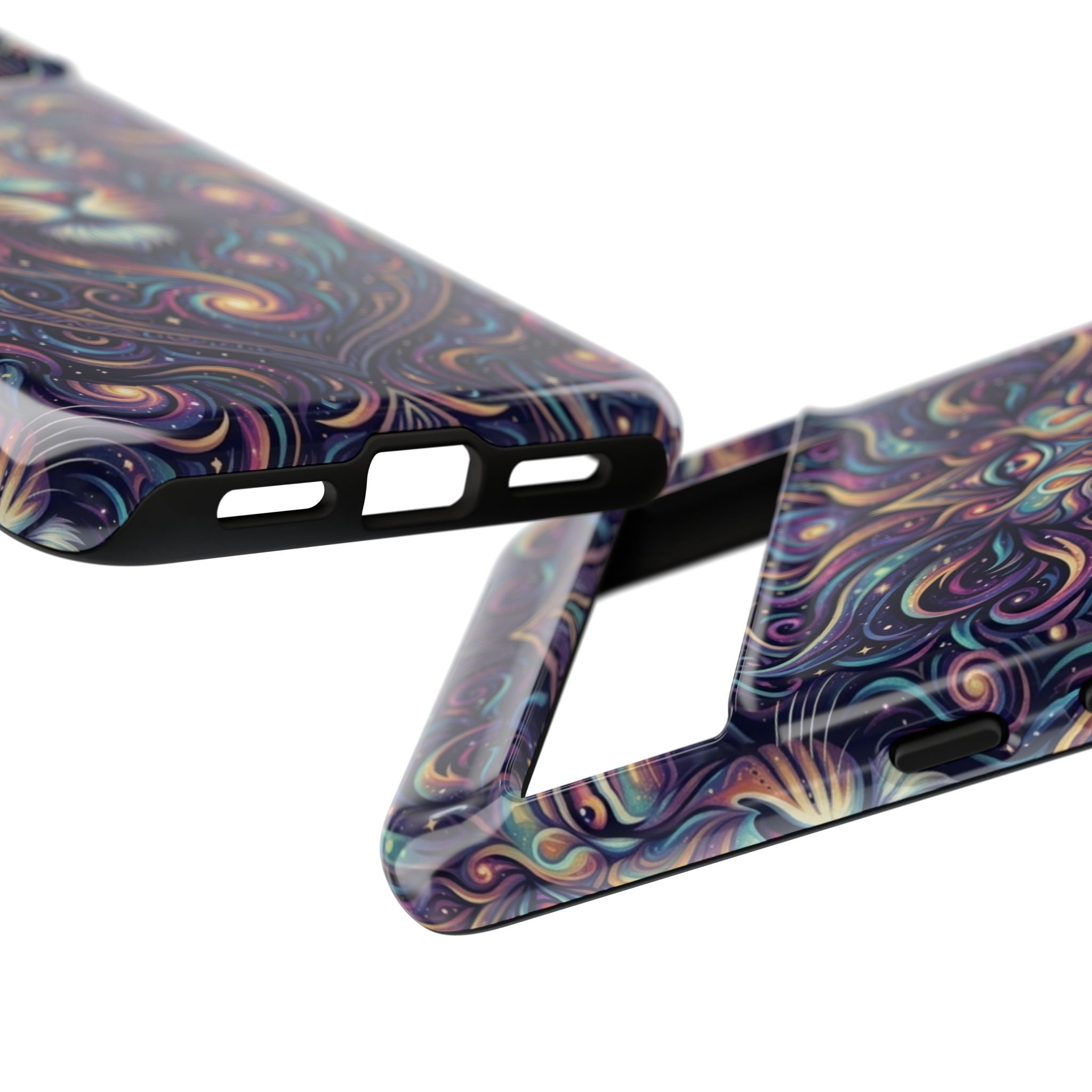 Lion Mandala Phone Case — Psychedelic Swirl Protective Cover