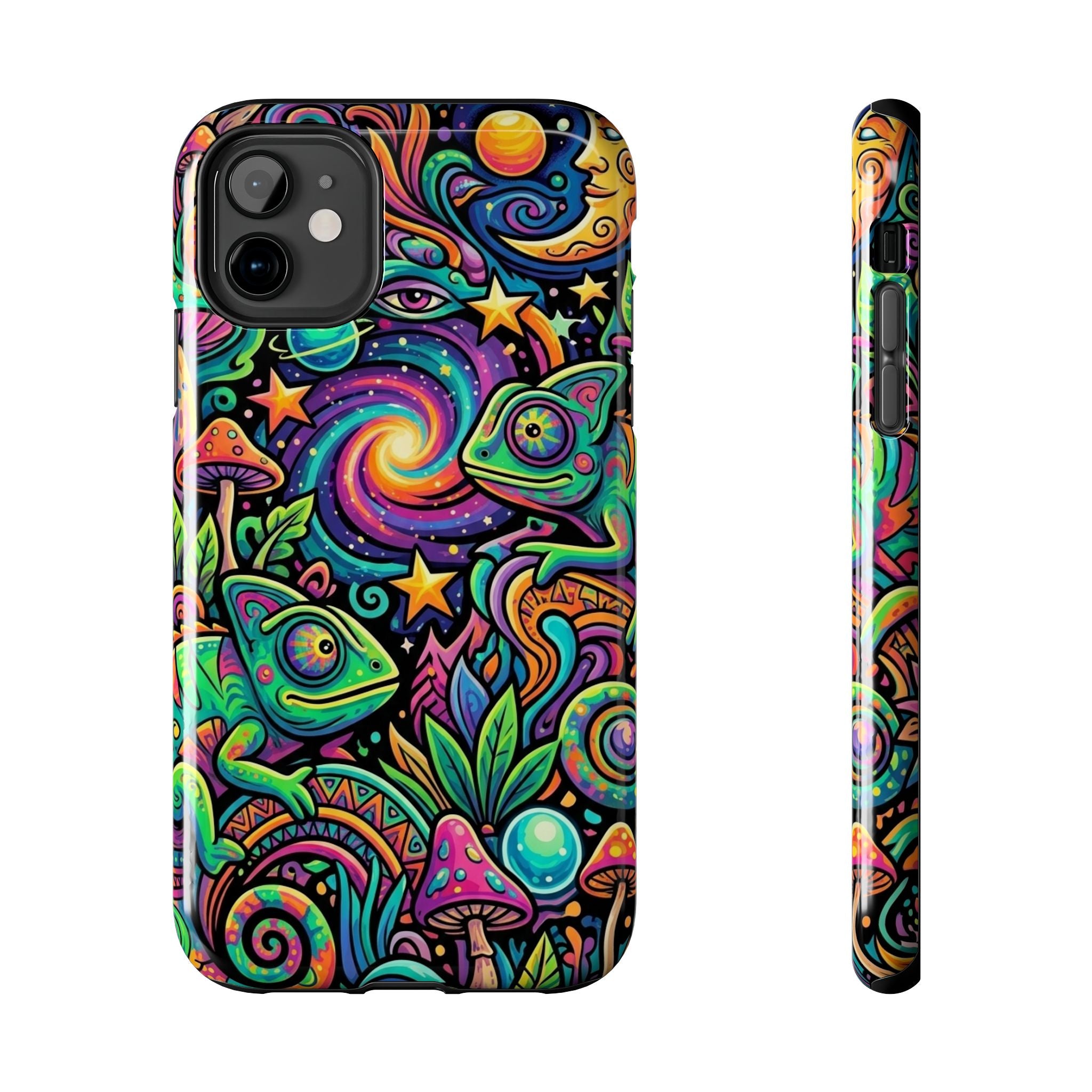 Psychedelic Chameleon Swirl Tough Phone Case