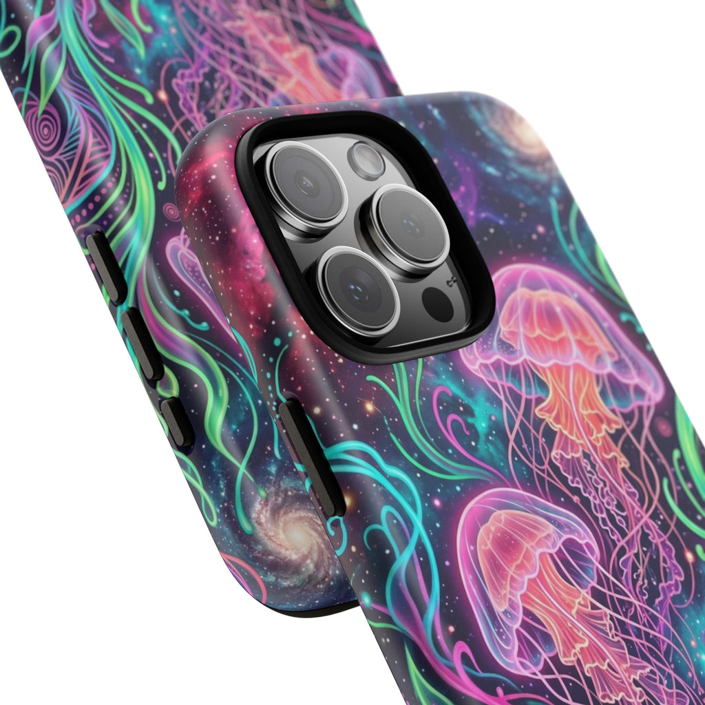 Jellyfish Galaxy Phone Case – Neon Sea Mushroom Tough Case