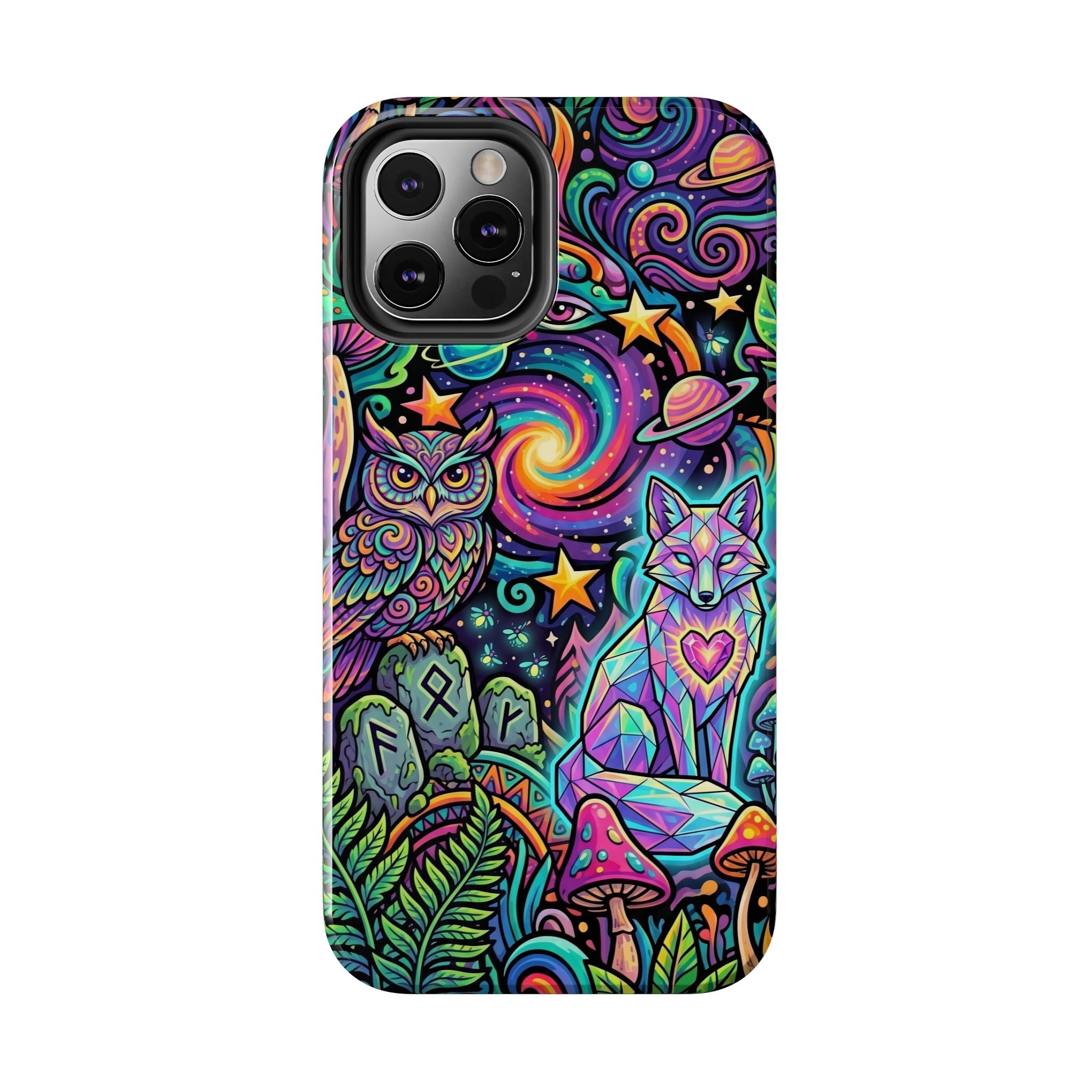 Psychedelic Owl/Wolf Tough Phone Cases