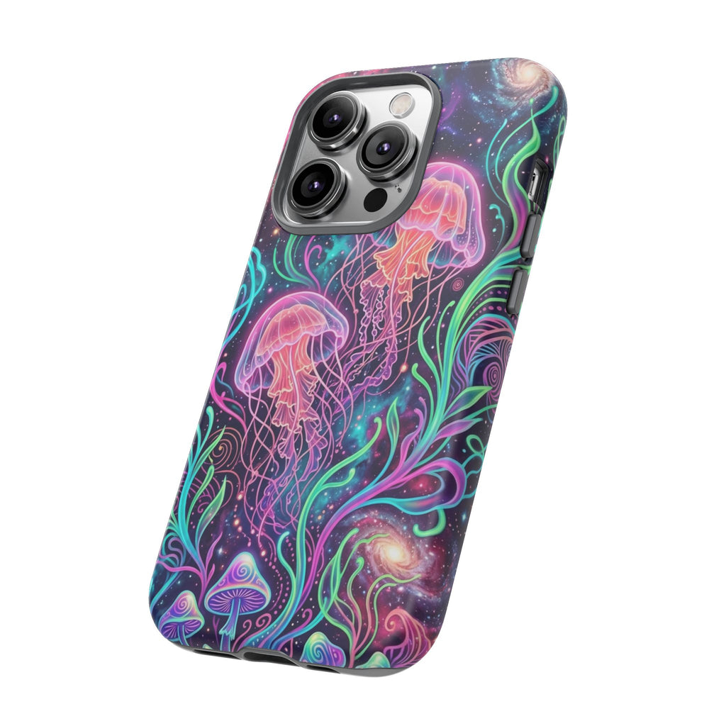 Jellyfish Galaxy Phone Case – Neon Sea Mushroom Tough Case