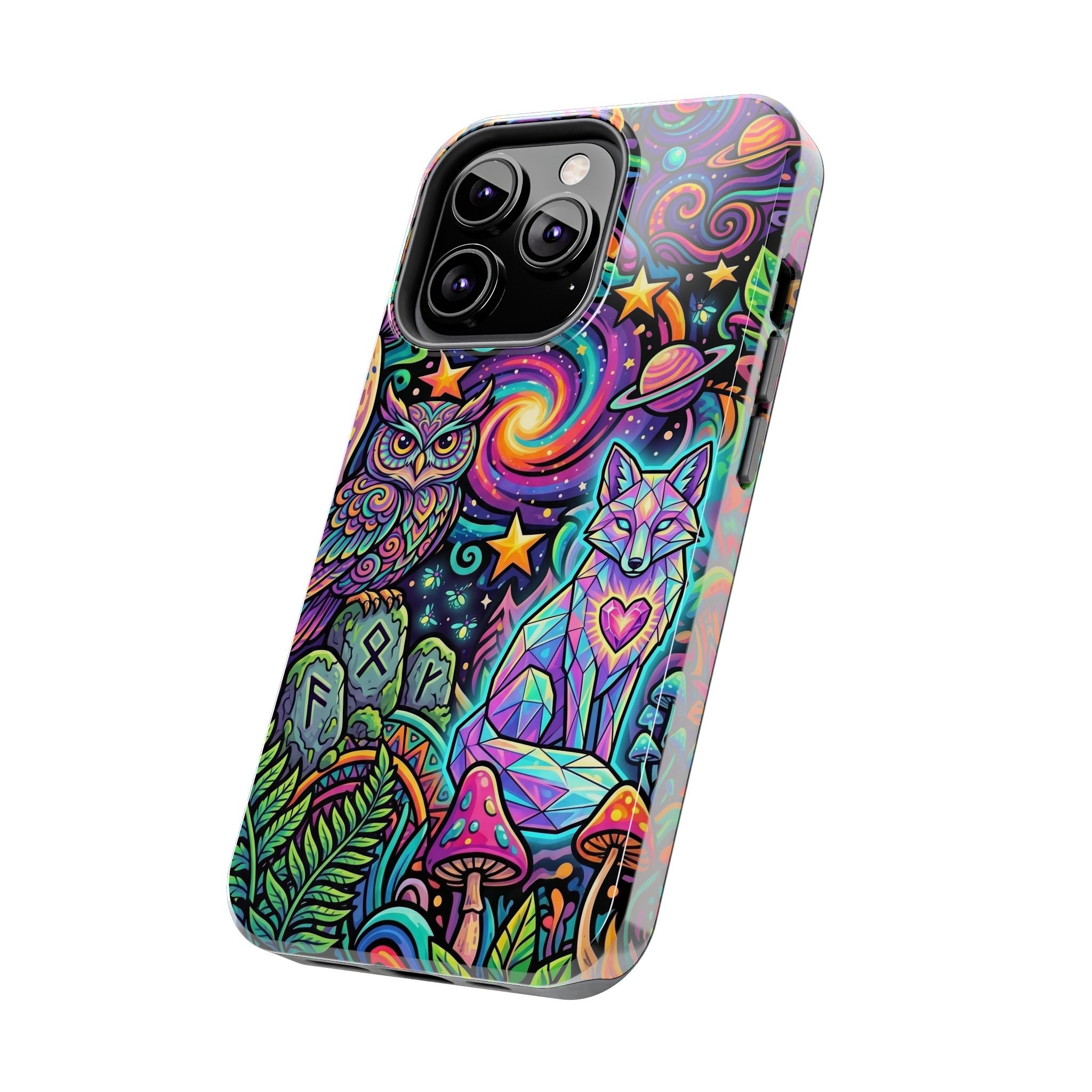Psychedelic Owl/Wolf Tough Phone Cases