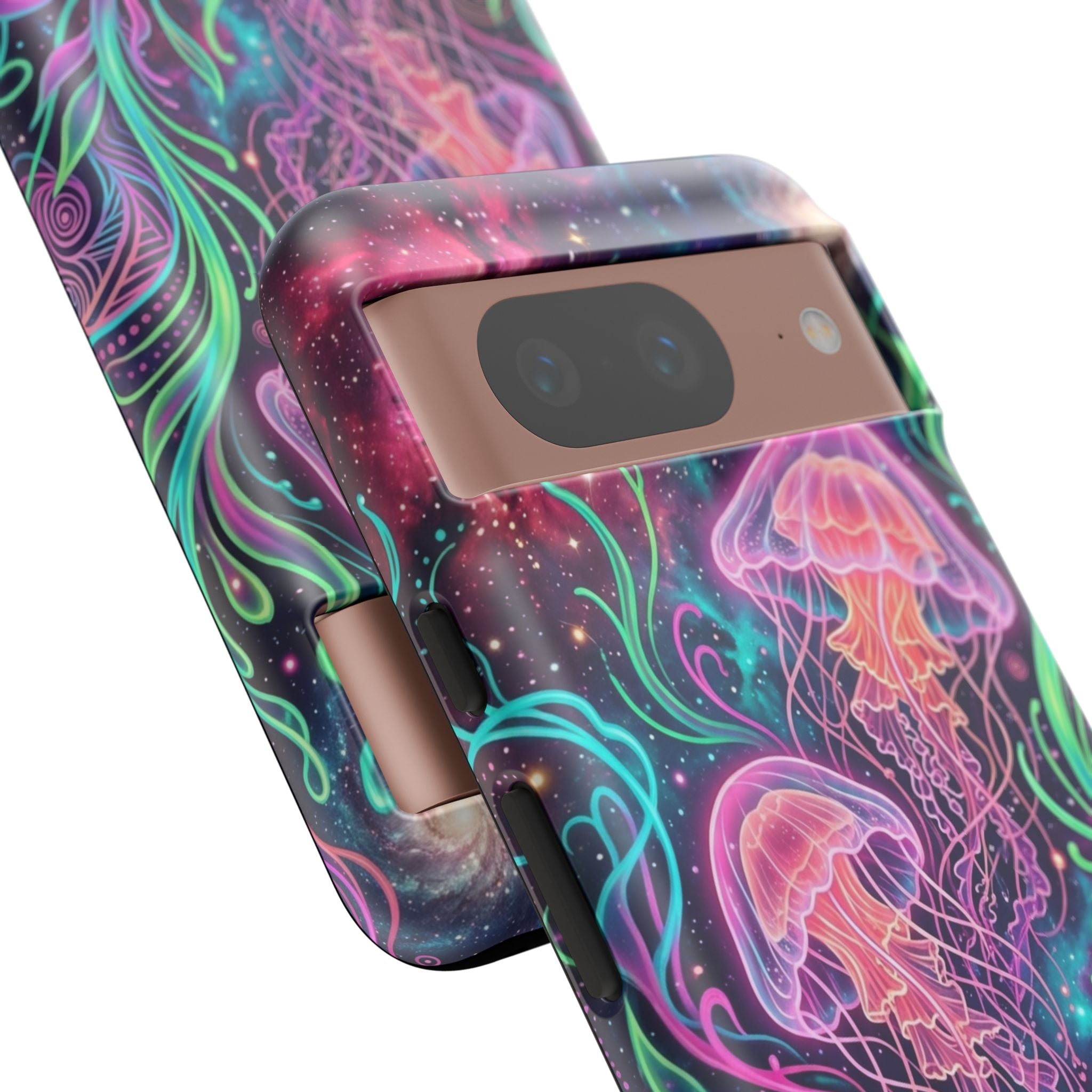 Jellyfish Galaxy Phone Case – Neon Sea Mushroom Tough Case