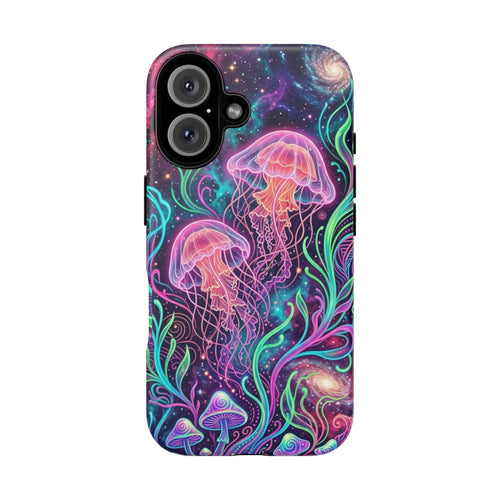 Jellyfish Galaxy Phone Case – Neon Sea Mushroom Tough Case