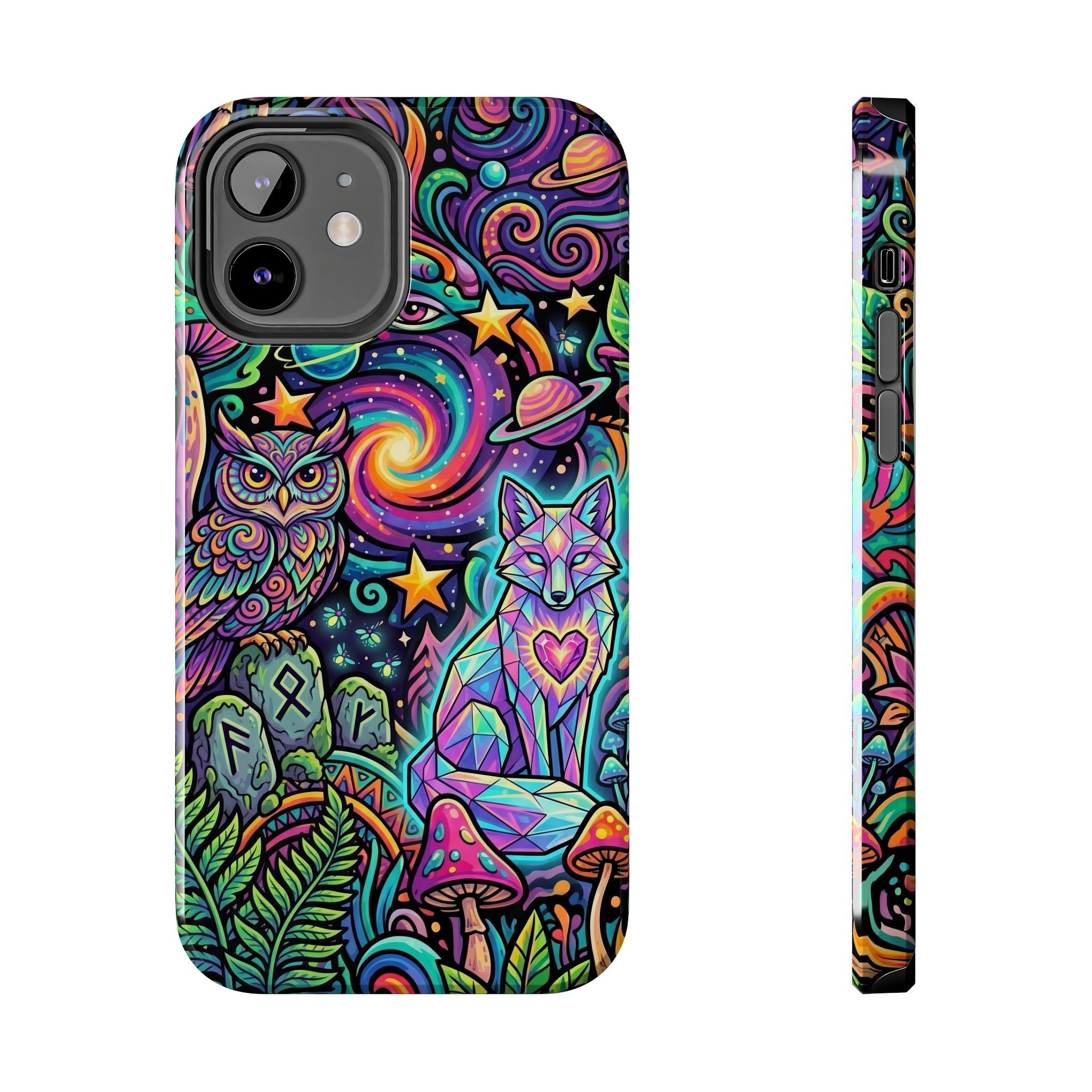 Psychedelic Owl/Wolf Tough Phone Cases