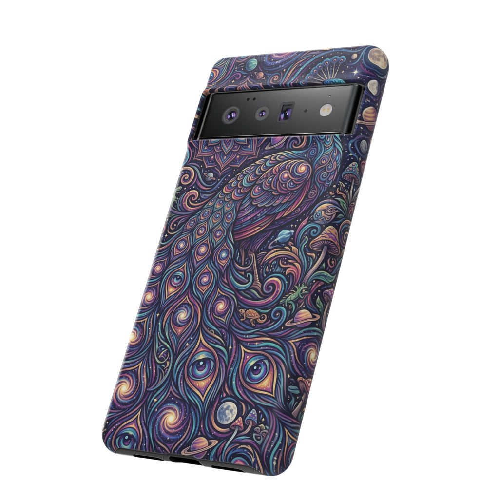 Peacock Mandala Phone Case — Protective Tough Case with Mystic Boho Design