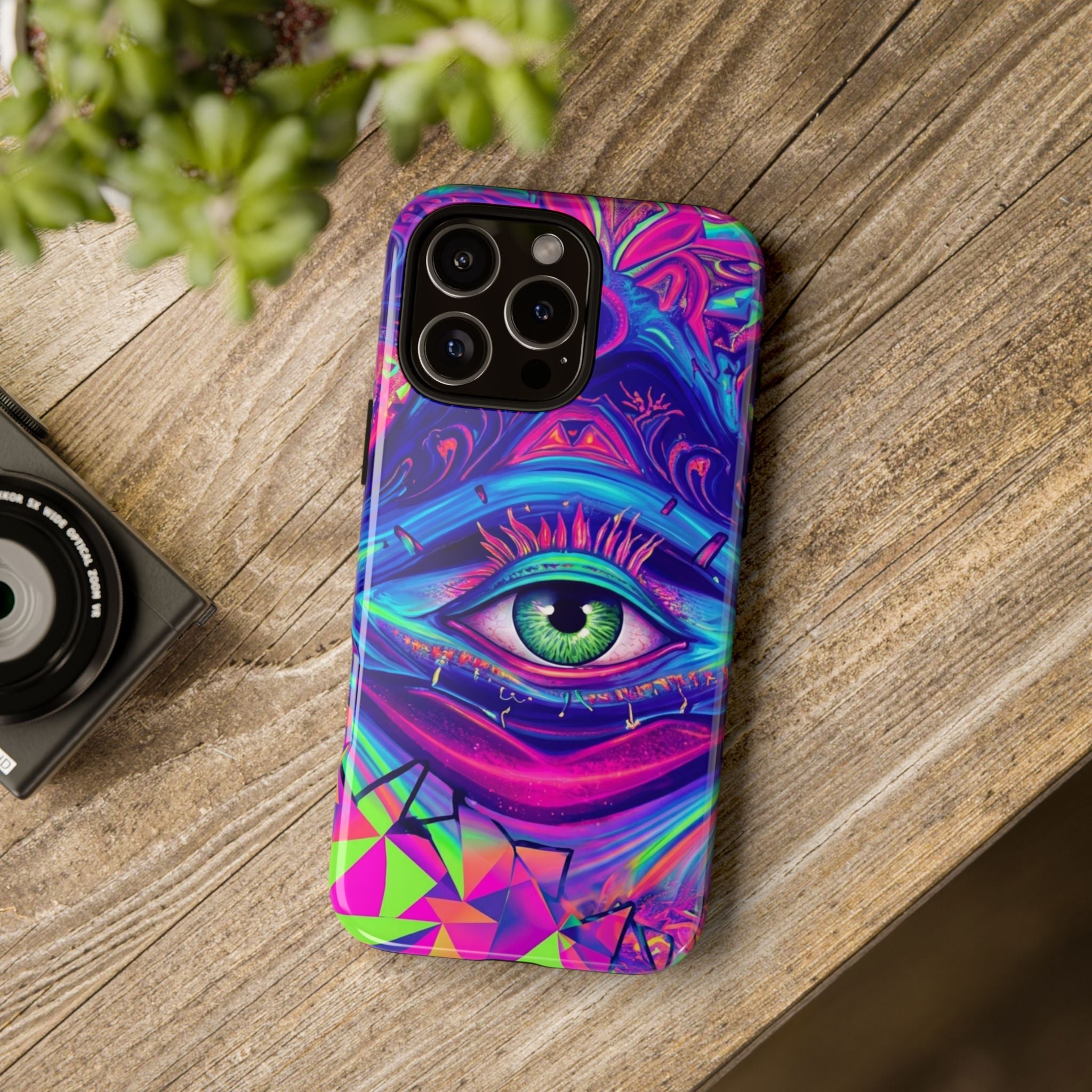 Psychedelic Third Eye Phone Case — Vibrant Retro Trippy Protective Cover