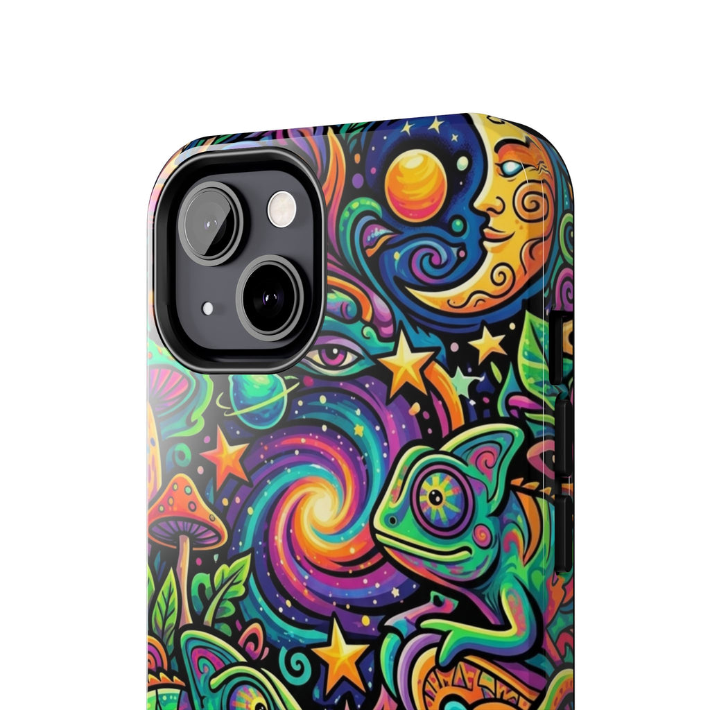 Psychedelic Chameleon Swirl Tough Phone Case
