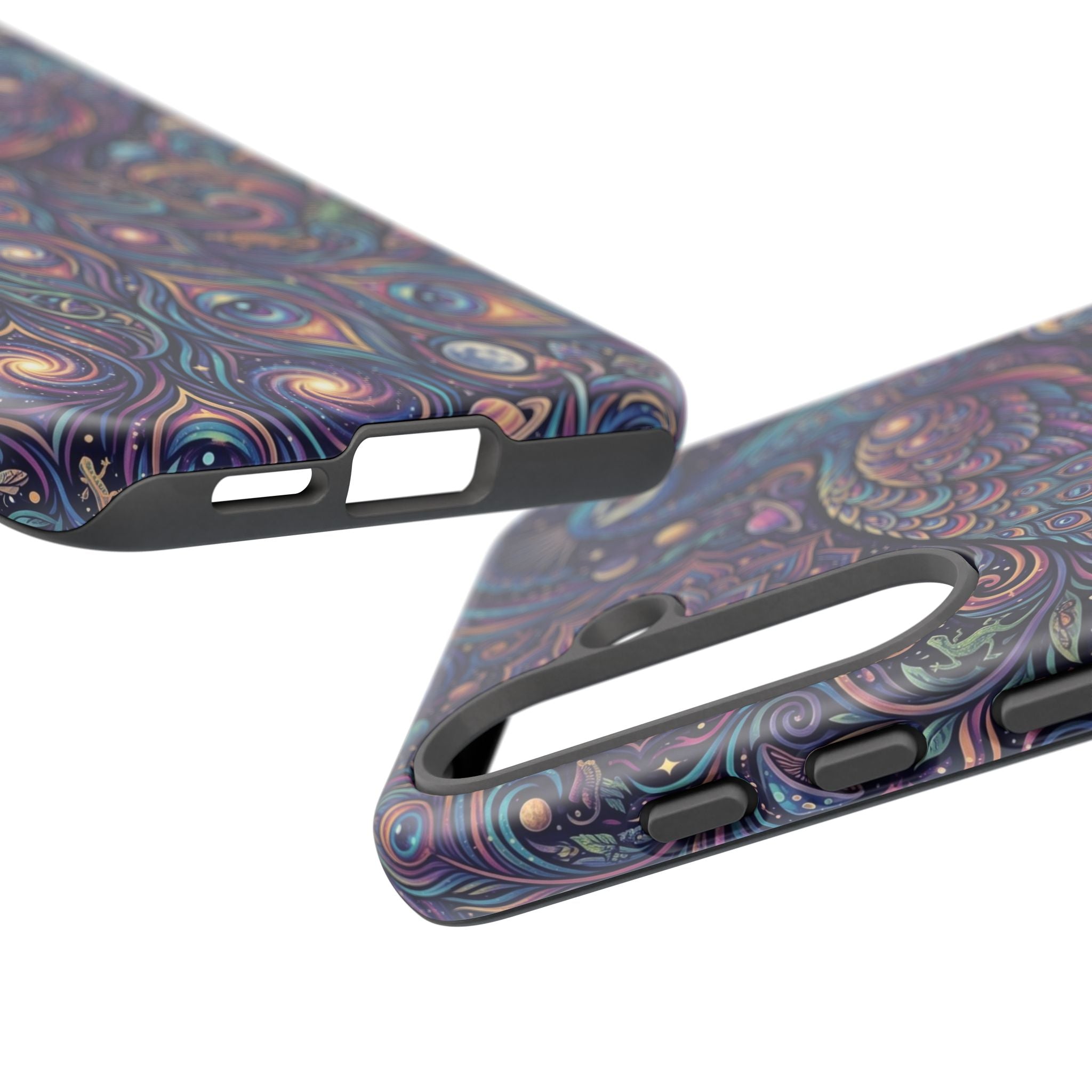 Peacock Mandala Phone Case — Protective Tough Case with Mystic Boho Design