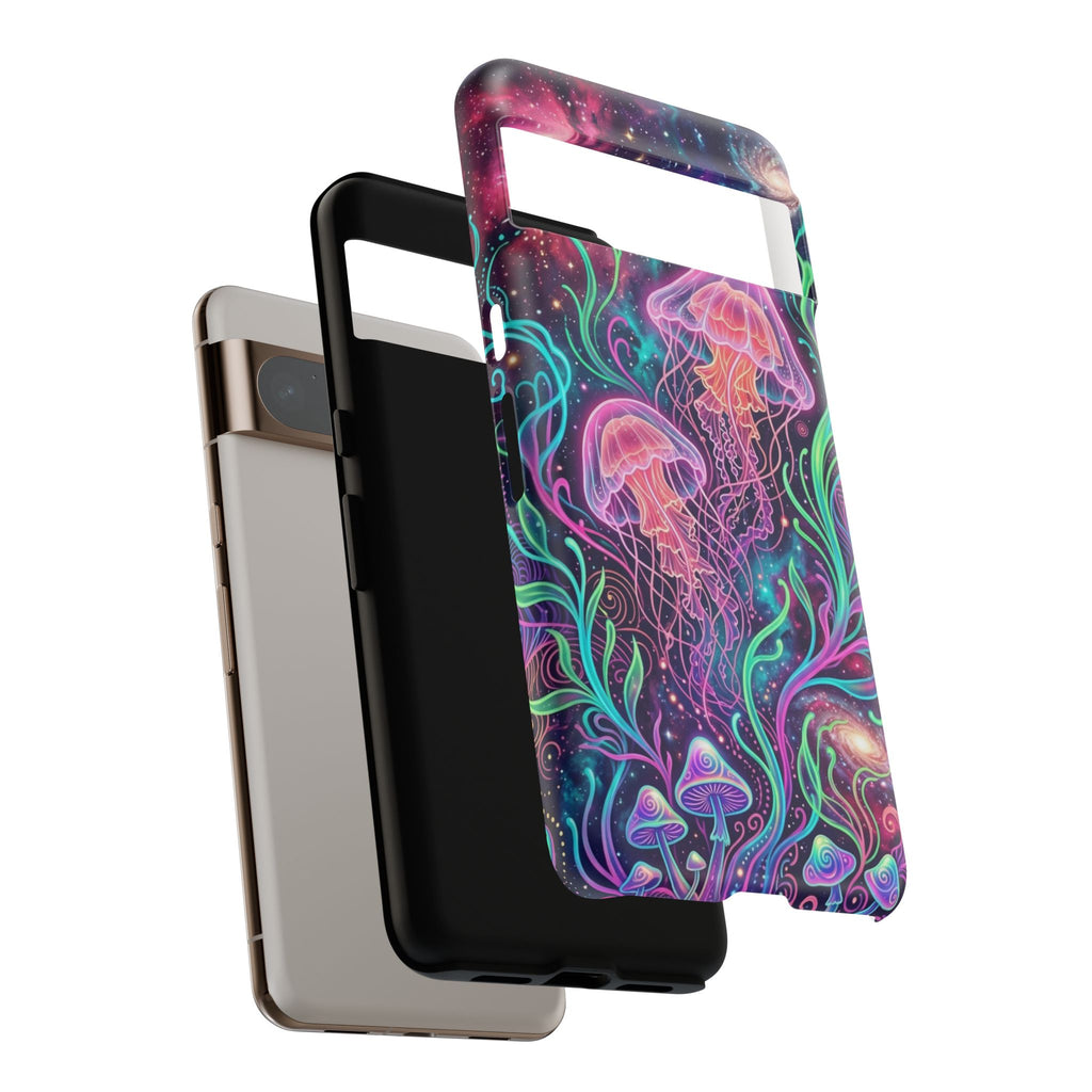 Jellyfish Galaxy Phone Case – Neon Sea Mushroom Tough Case